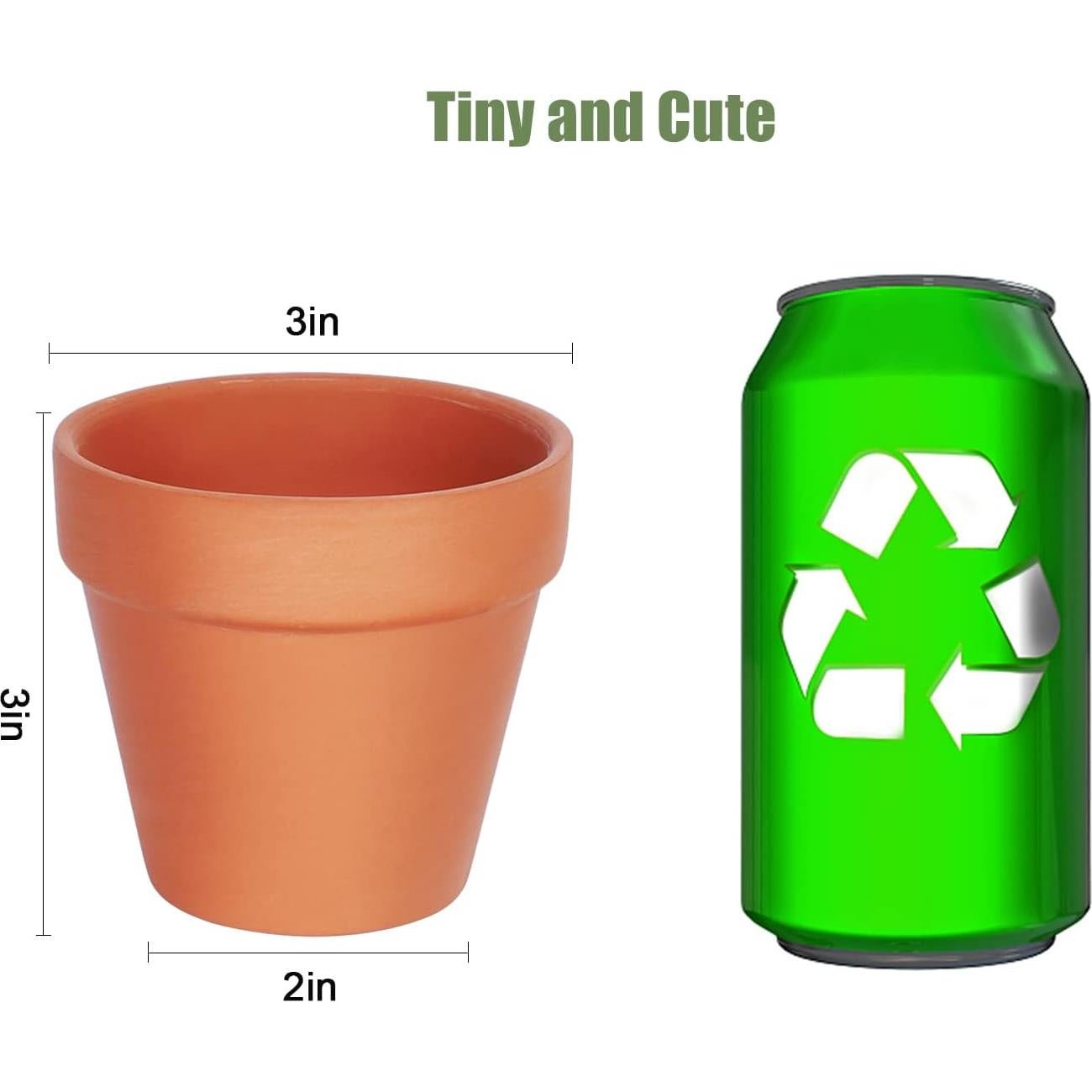 Macetas de Vivero KOAMLY 3" Terracota 20 Piezas Drenaje