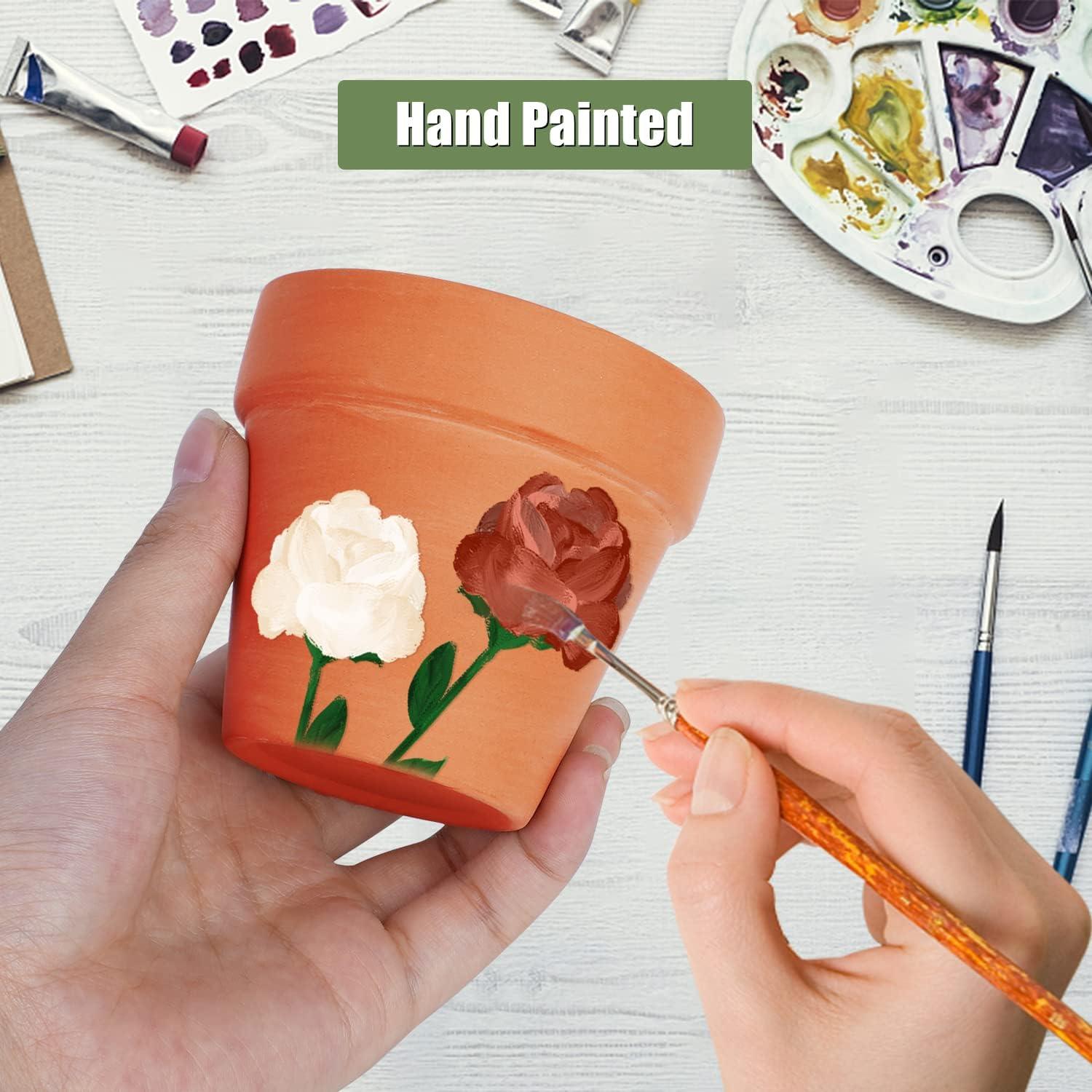 Macetas de Vivero KOAMLY 3" Terracota 20 Piezas Drenaje