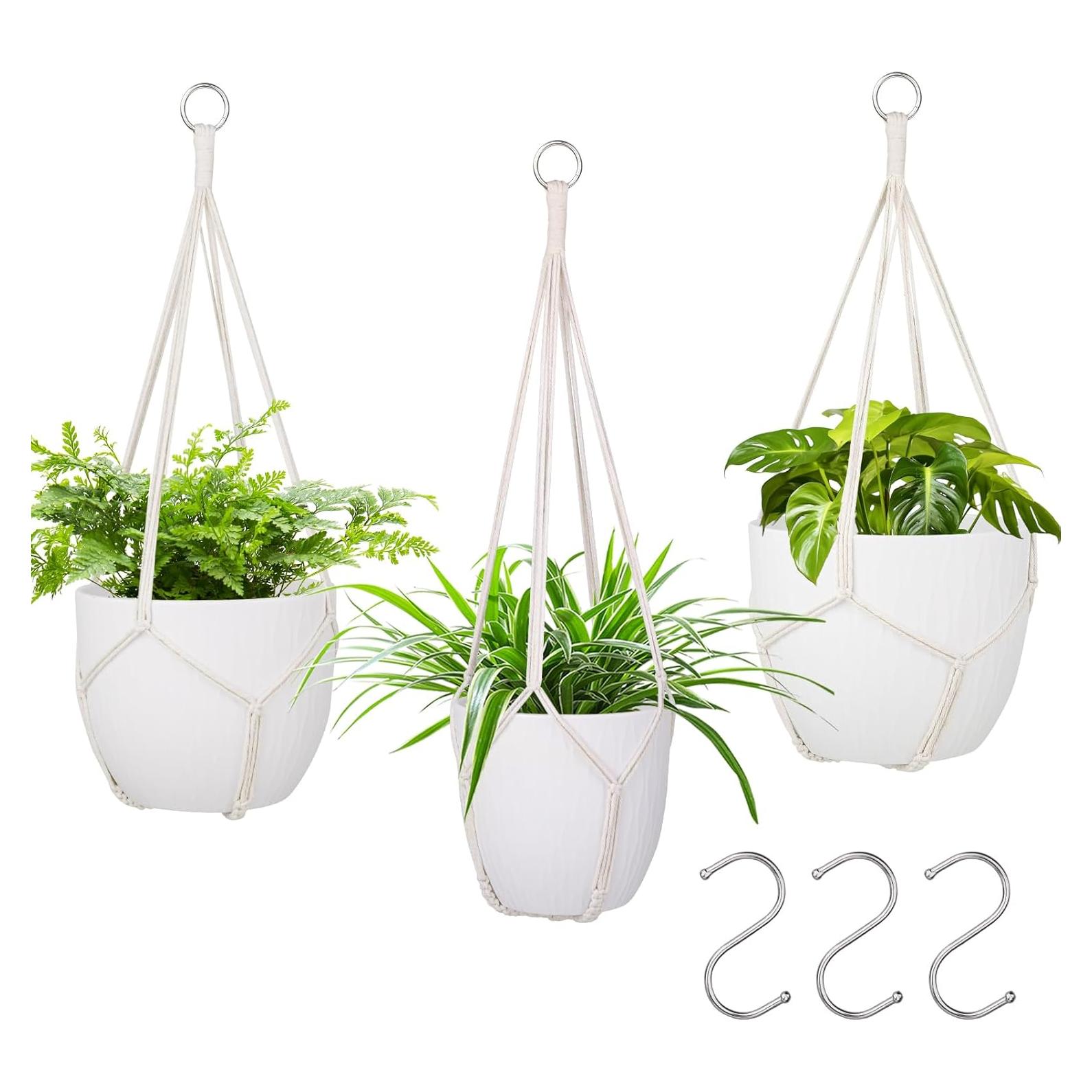 Colgadores de Plantas de Macramé Garini - 3 Piezas, 58 cm