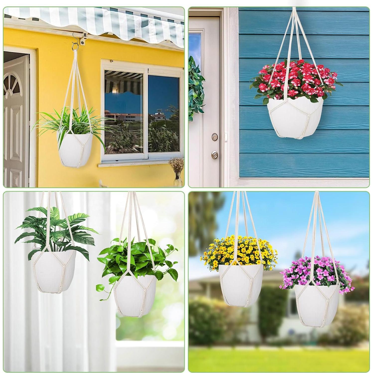 Colgadores de Plantas de Macramé Garini - 3 Piezas, 58 cm