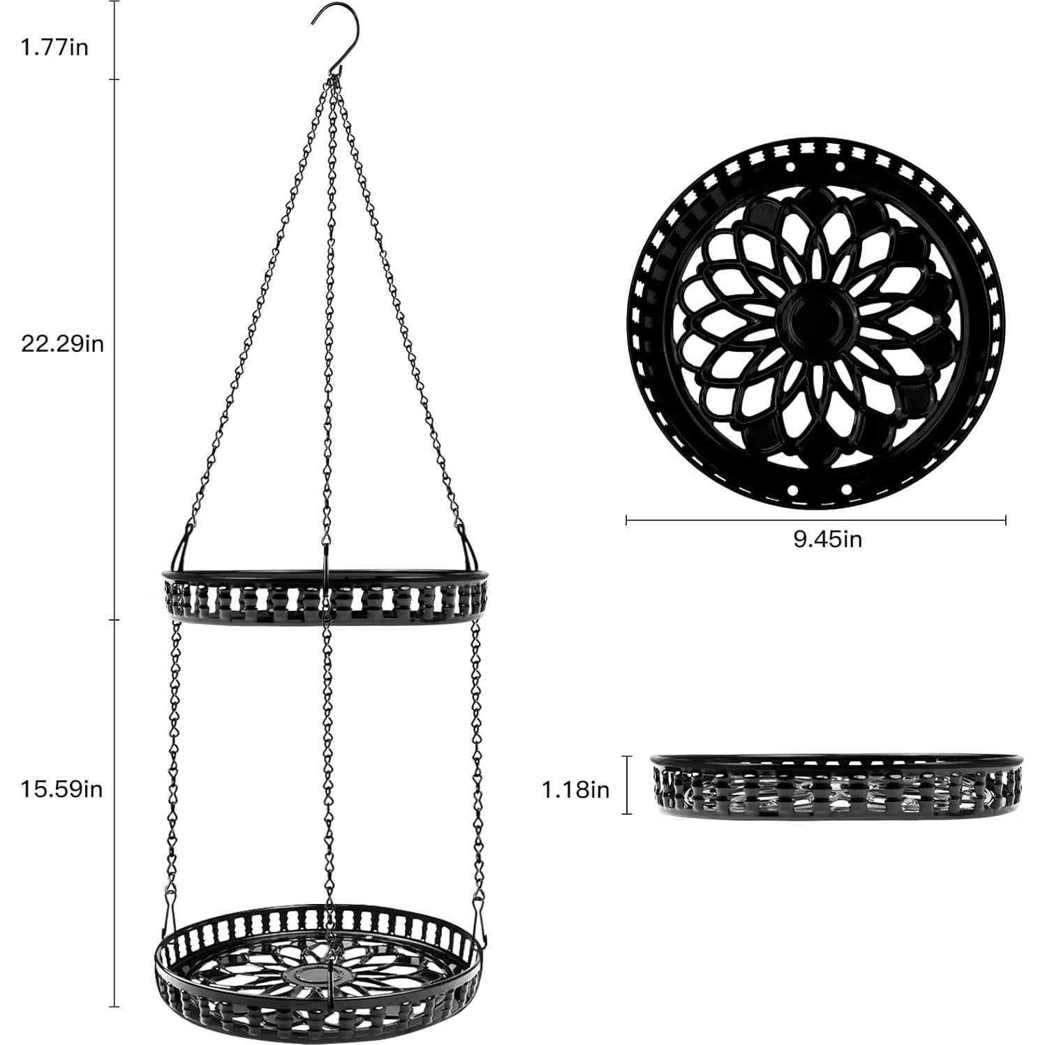 Colgador de Plantas Metálico PIKAMAO 2 Niveles 24 cm