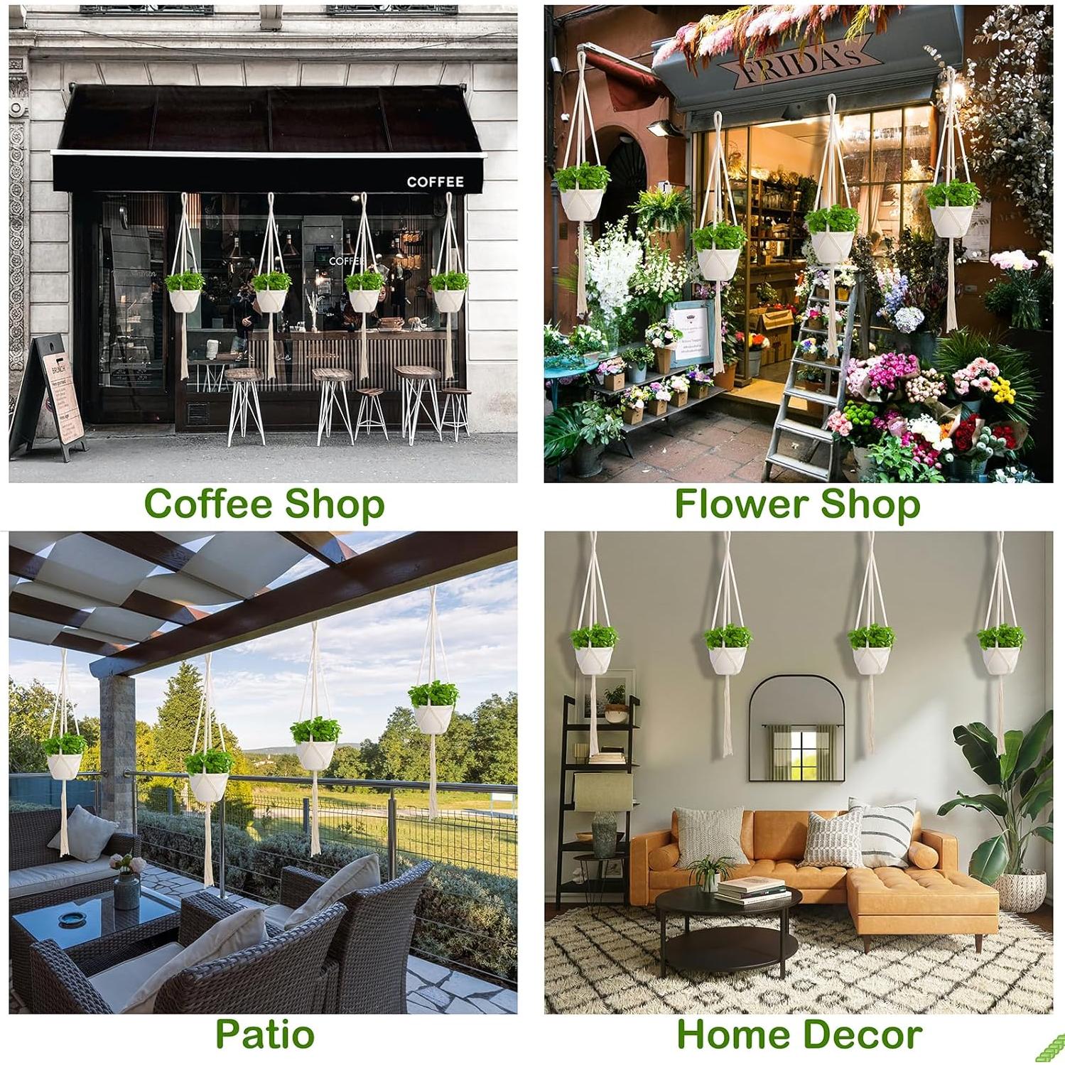 Colgadores de Plantas de Macramé Petonfun - 4 Piezas 101.6 cm