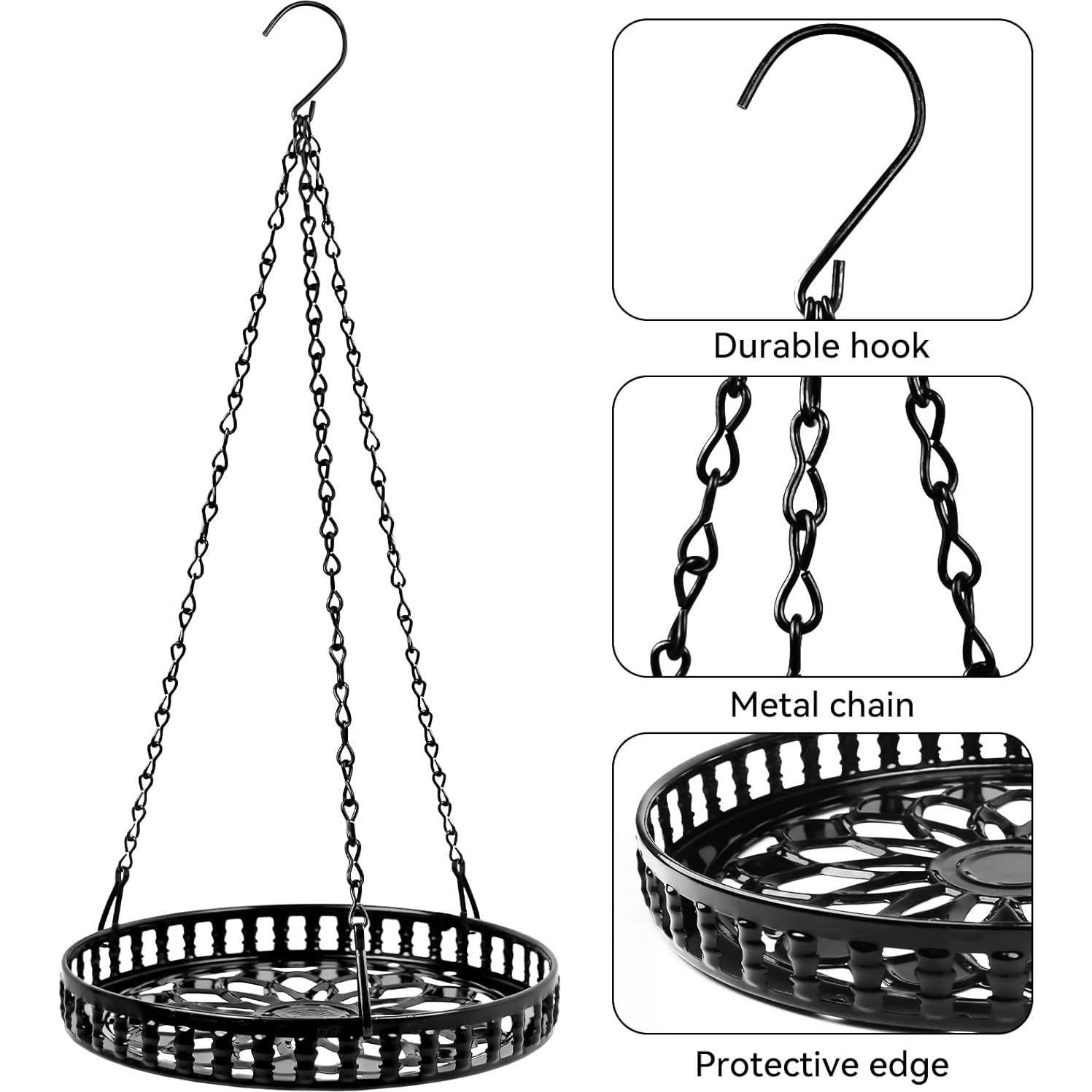 Soporte para Plantas Colgante PIKAMAO 2 Piezas Metal Negro