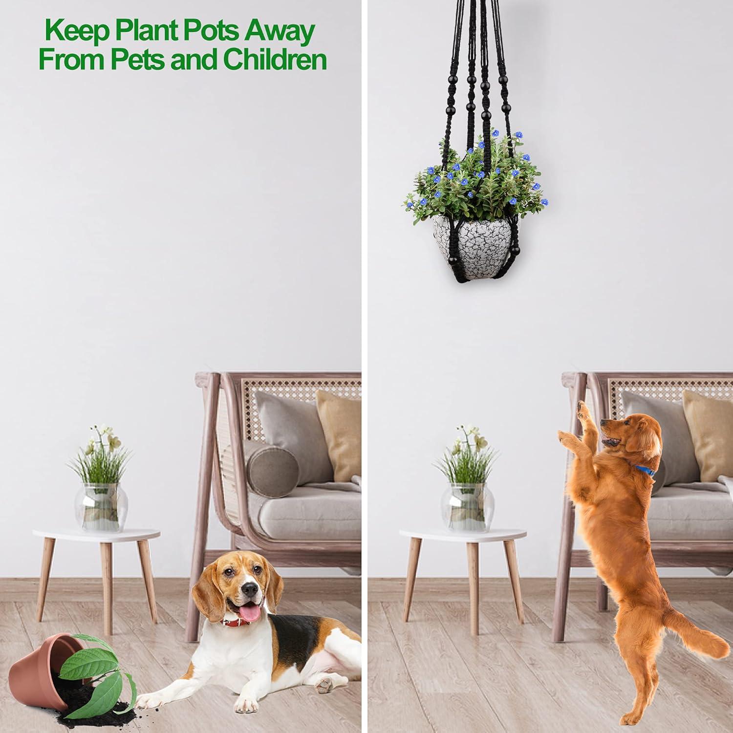 Colgador de Macramé RIFNY para Macetas 5-10 Pulgadas Negro