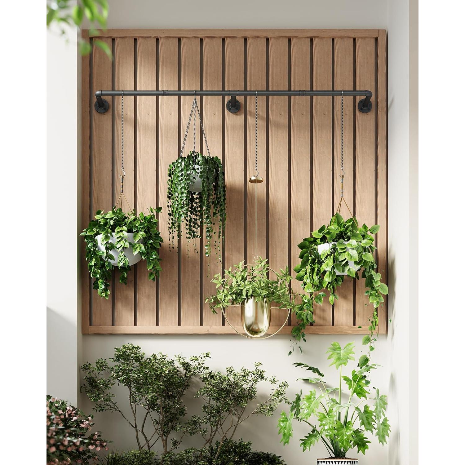 Soporte para Plantas Interior SOFITORG 165 cm Metal Negro