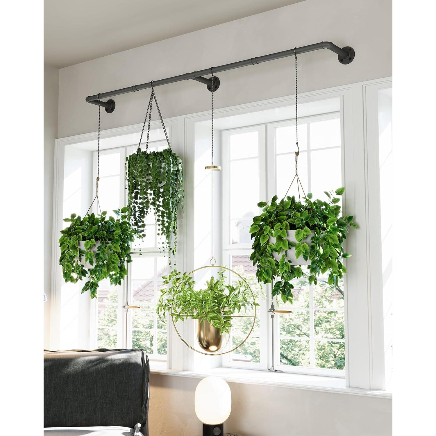 Soporte para Plantas Interior SOFITORG 165 cm Metal Negro