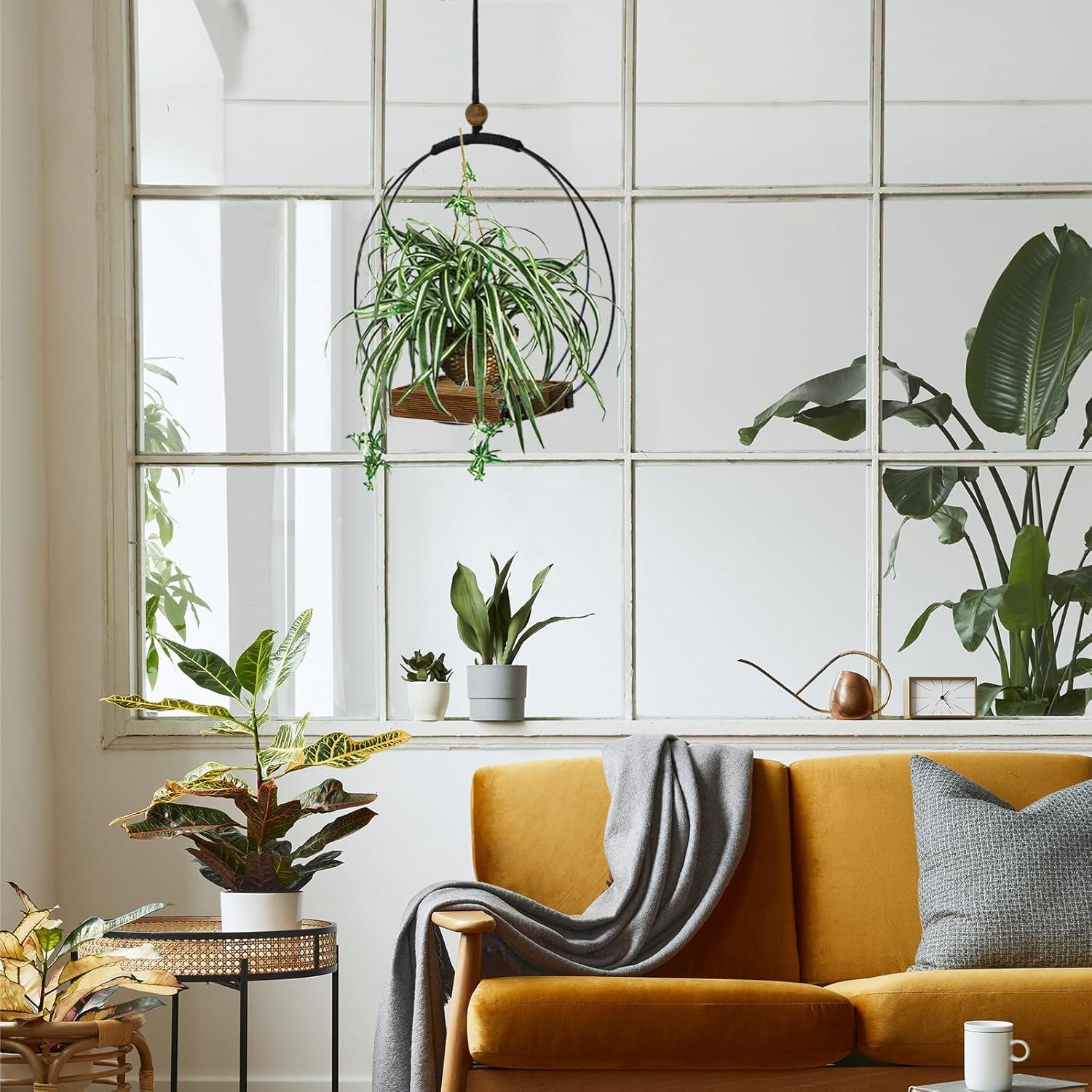 Maceta Colgante Adnkwolivt para Plantas - Metal y Madera