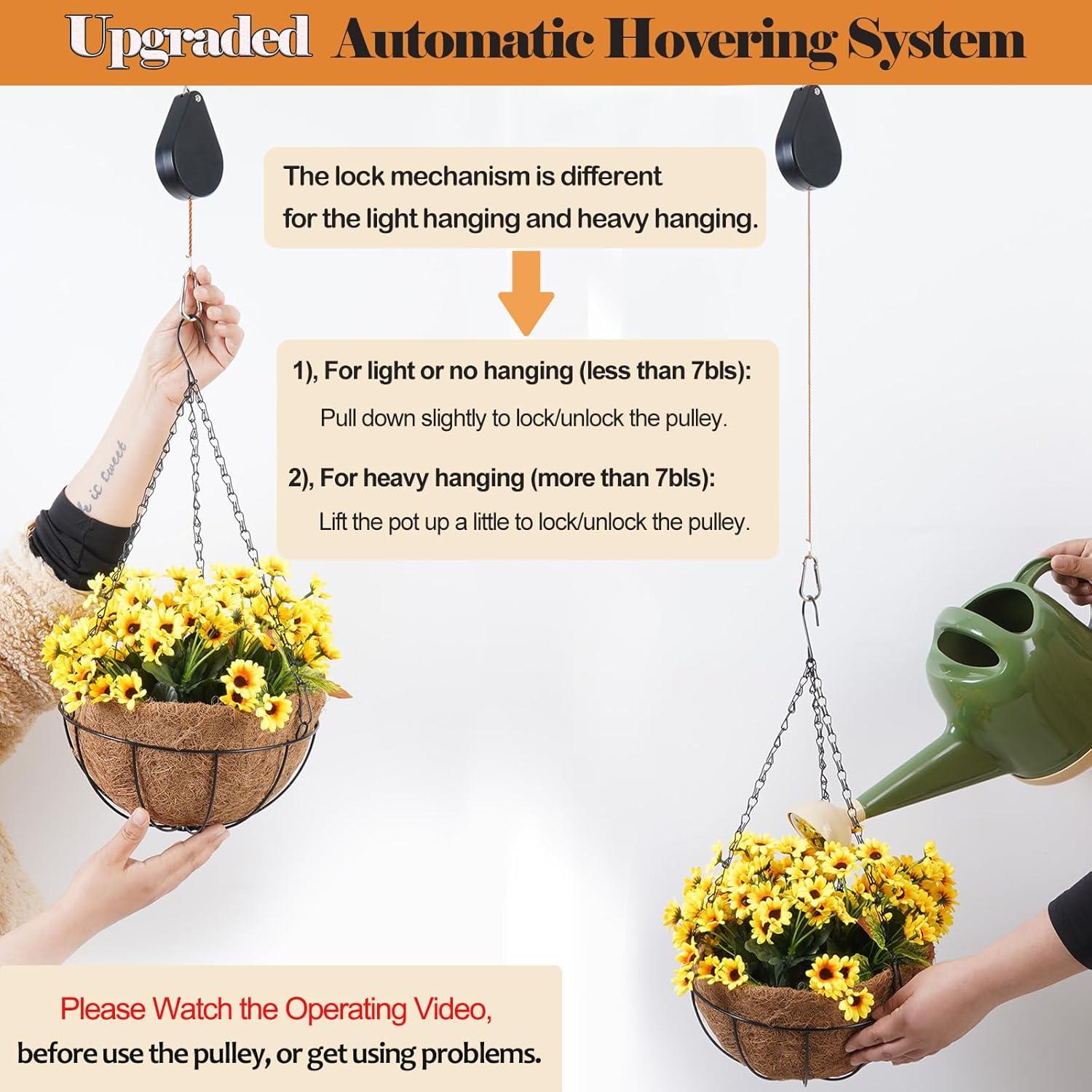 Soporte de Planta Retráctil WROSWT 3 Pcs Negro 13.6 kg