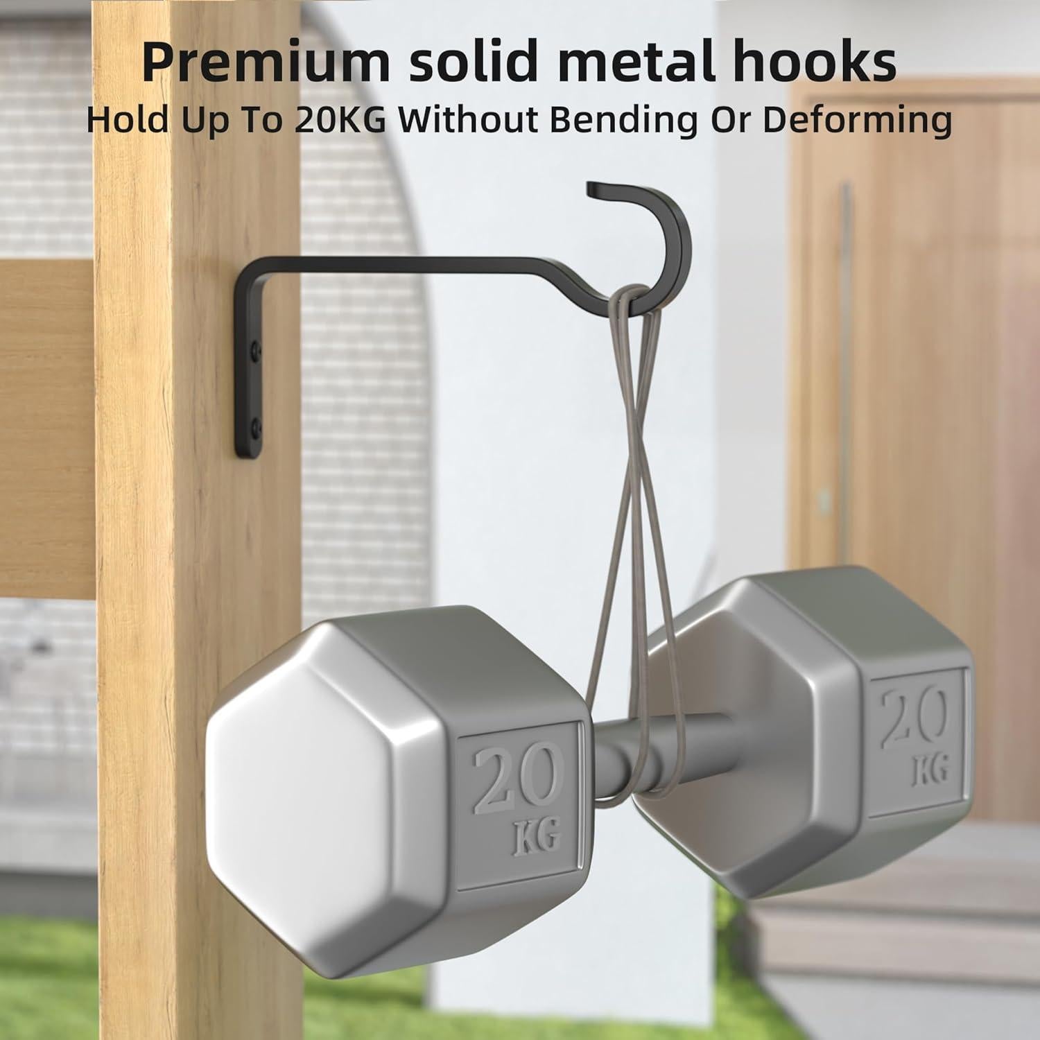 Soportes de Plantas Colgantes Saffruff 15.2 cm Hierro Negro 20 kg