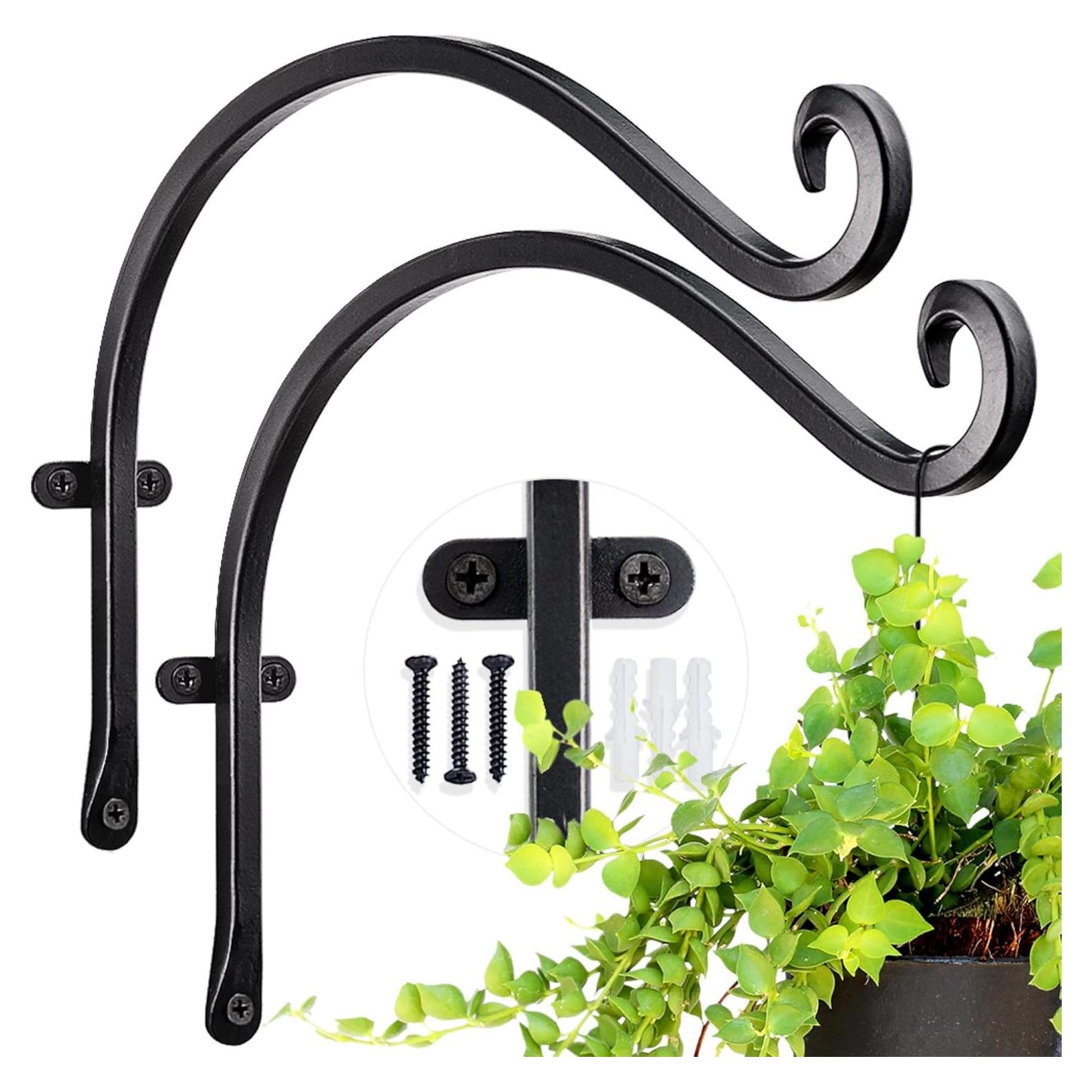 Soporte Colgante para Plantas AJART 30 cm Metal Negro