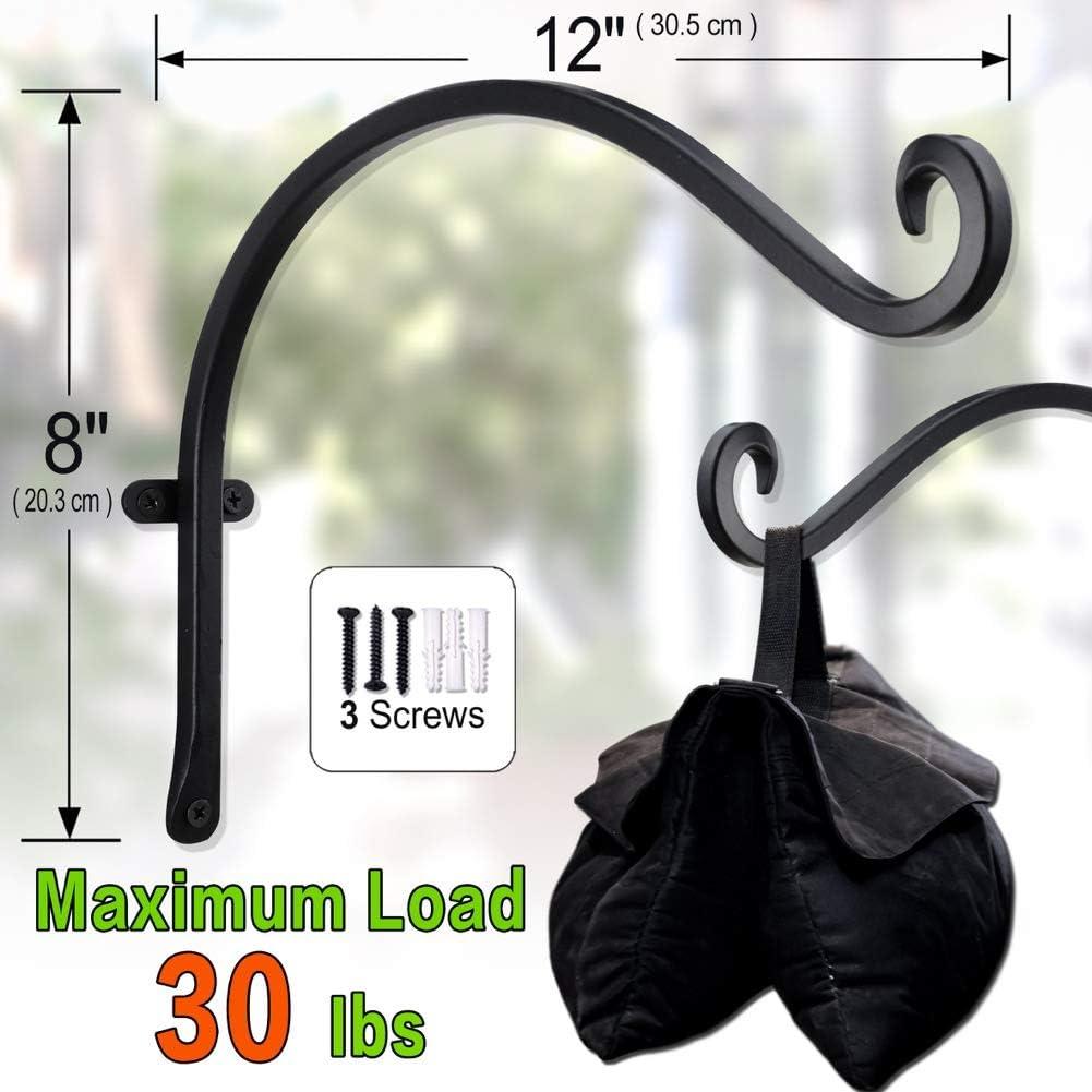 Soporte Colgante para Plantas AJART 30 cm Metal Negro
