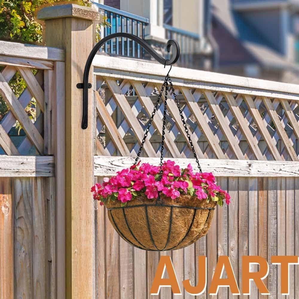 Soporte Colgante para Plantas AJART 30 cm Metal Negro