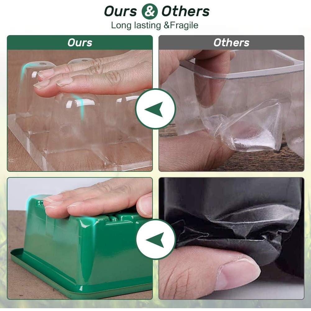 Kit de Inicio de Semillas Bonviee 5 Bandejas con Tapa Ajustable