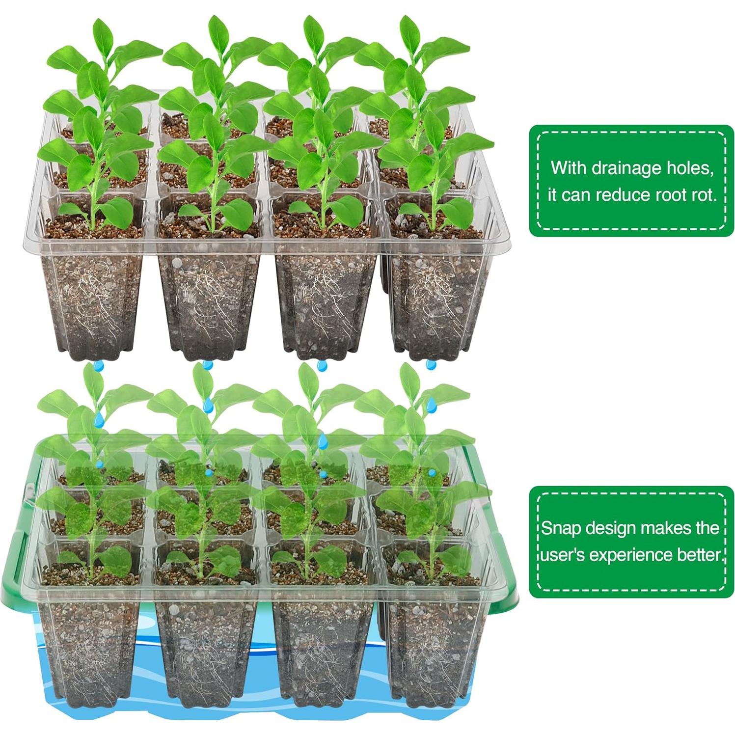 Kit de Inicio de Semillas Bonviee con Luz LED y Domos Ajustables