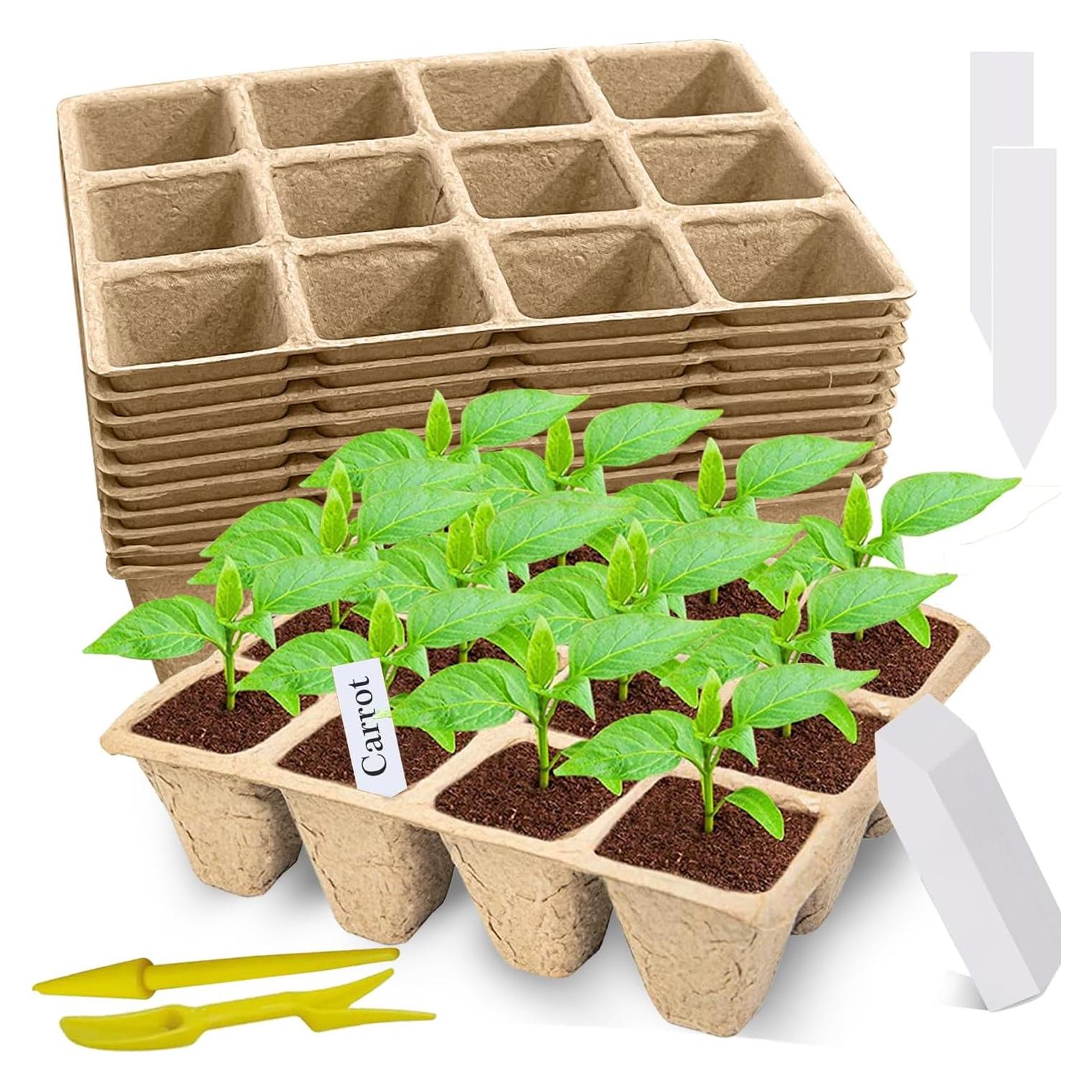 Bandeja de Inicio de Semillas Doubleggs 120 Celdas Biodegradables