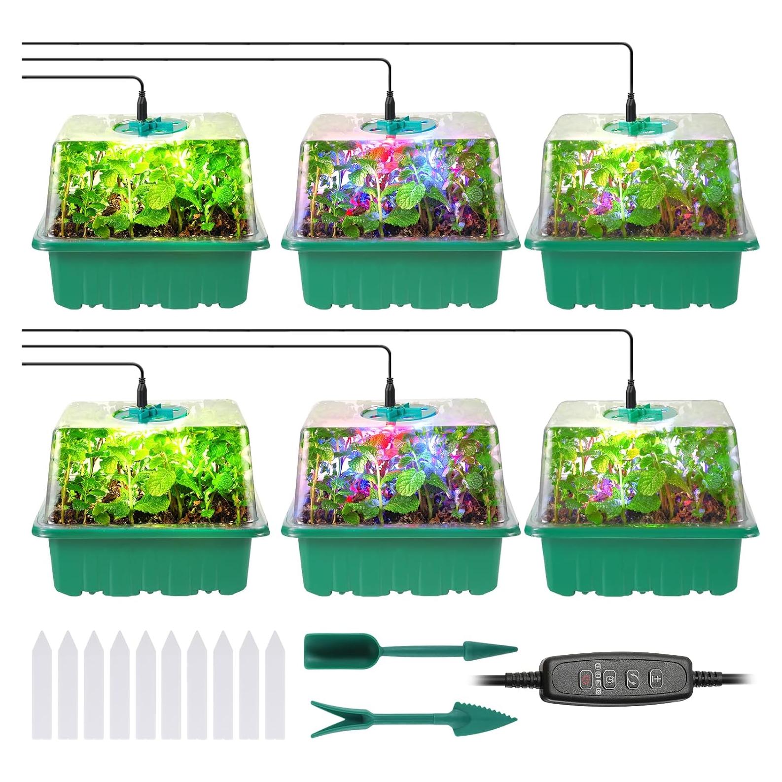 Kit de Inicio de Semillas Adawook 72 Celdas con Luces