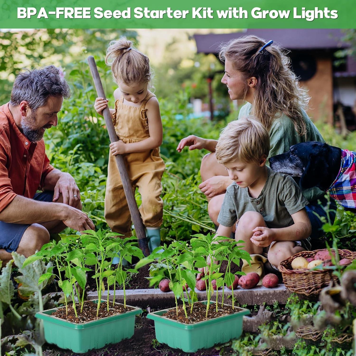 Kit de Inicio de Semillas Adawook 72 Celdas con Luces