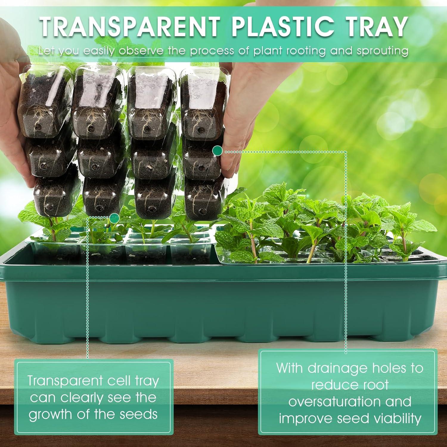 Kit de Inicio de Semillas Ryscam con Luz y 96 Celdas