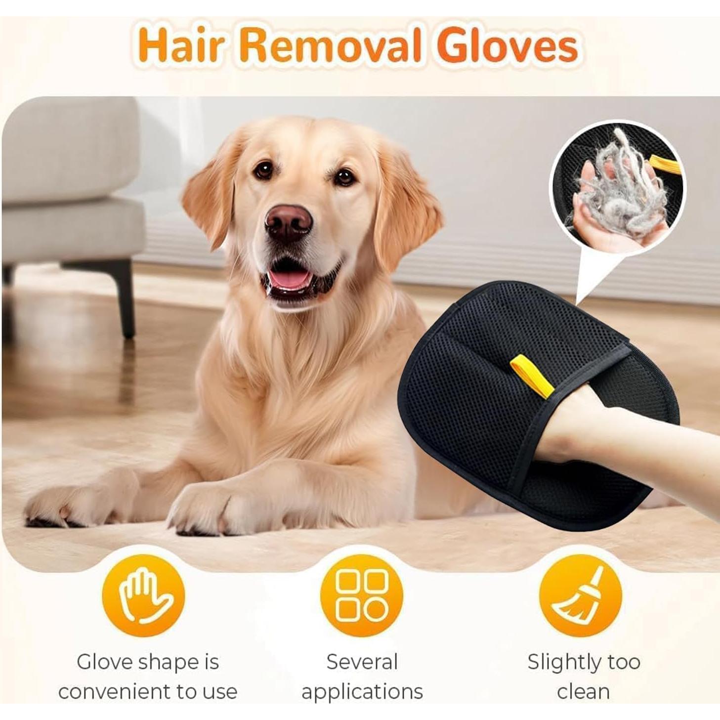 Guantes de Aseo para Mascotas 2PCS - Eliminación de Pelo Eficiente