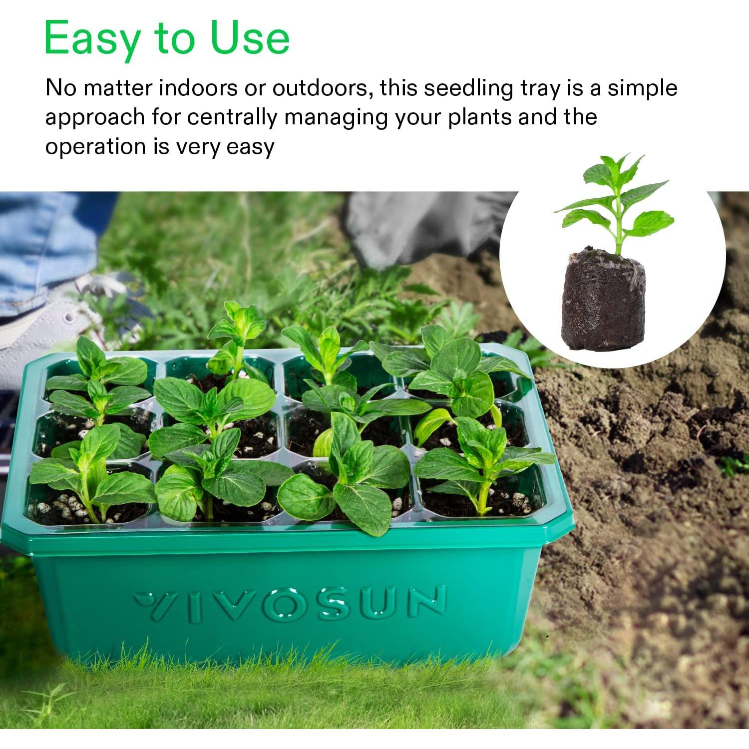 Bandejas de Inicio de Semillas VIVOSUN 72 Celdas con Almohadilla Térmica