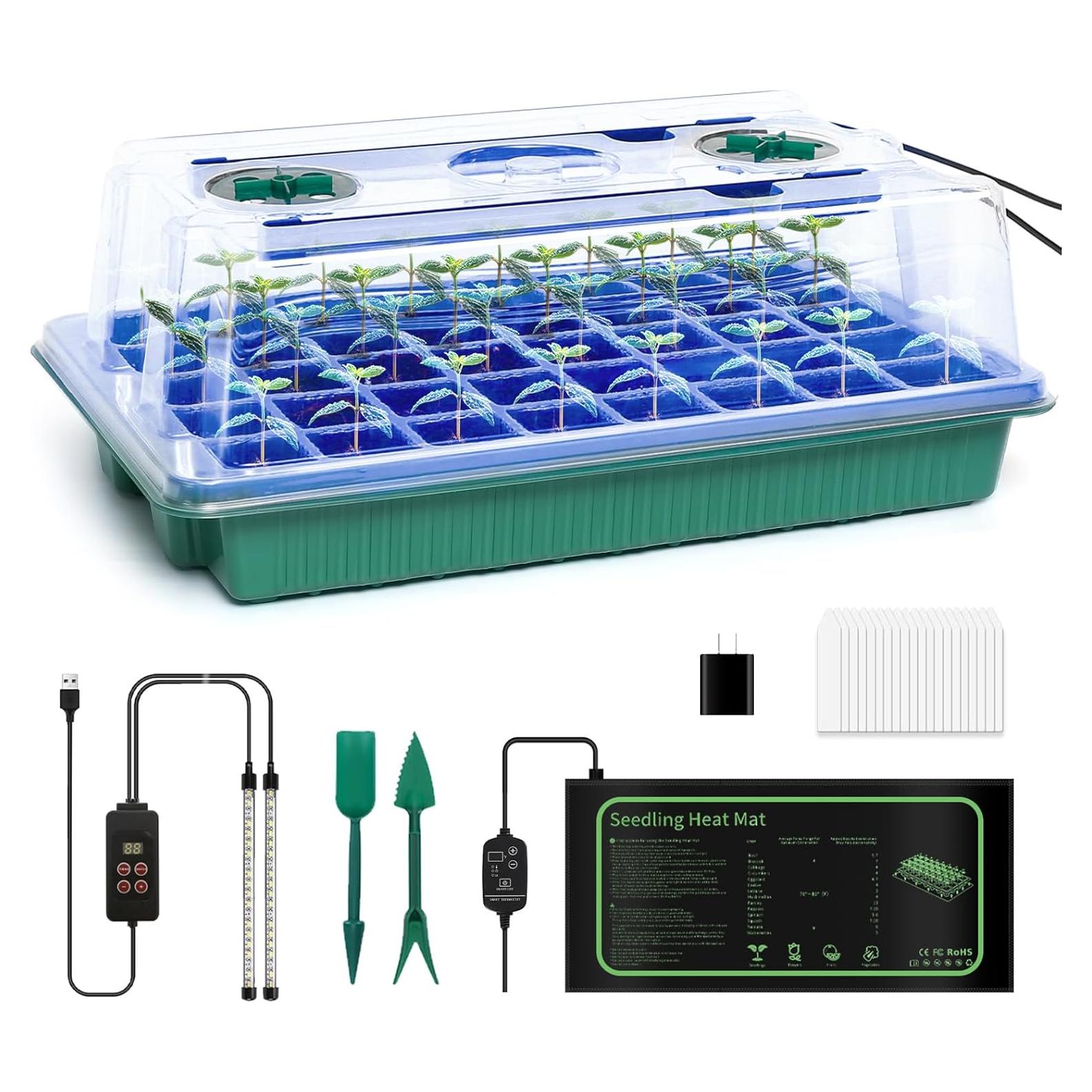 Kit de Inicio de Semillas Joyhalo 40 Celdas con Luz y Calefacción