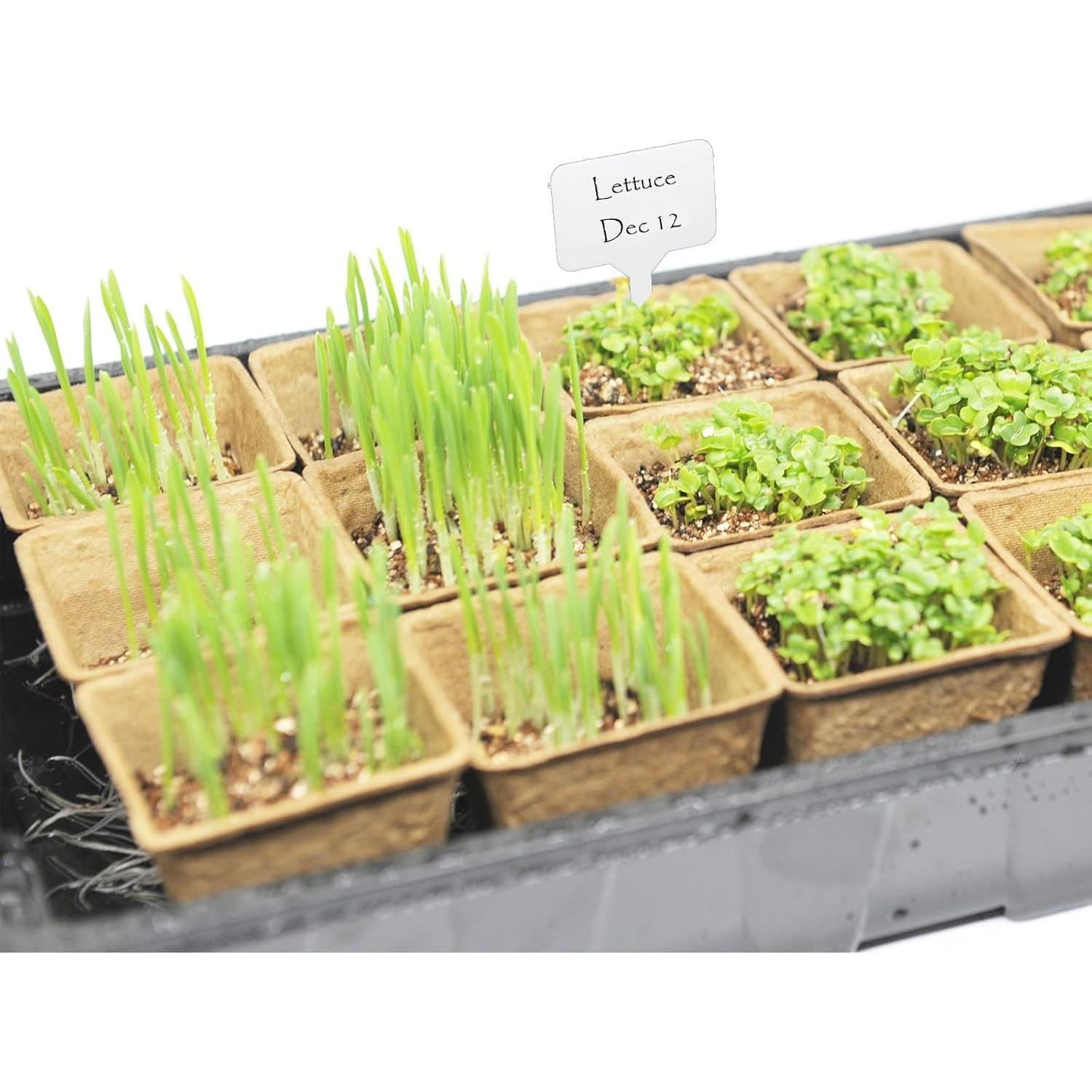 Kit de Jardinería UTYLNE con 100 Macetas de Turba y Herramientas