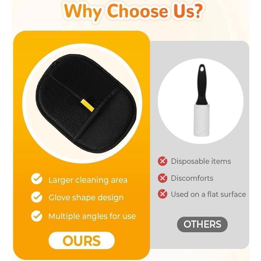 Guante Removedor de Pelo de Mascota WIACATS11 - 2 Piezas