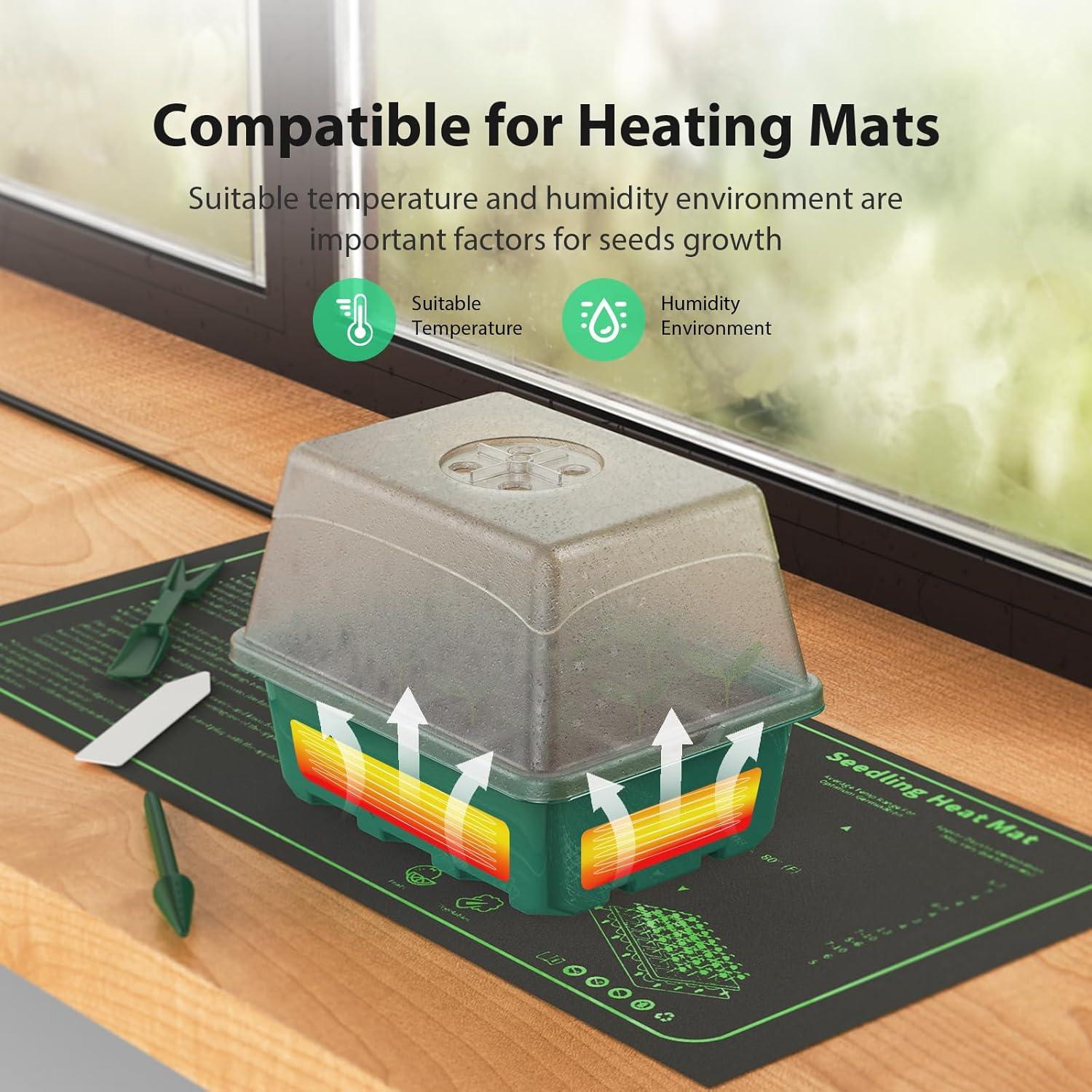 Bandeja para Iniciar Semillas POROLIR 10PCS Verde 12 Celdas