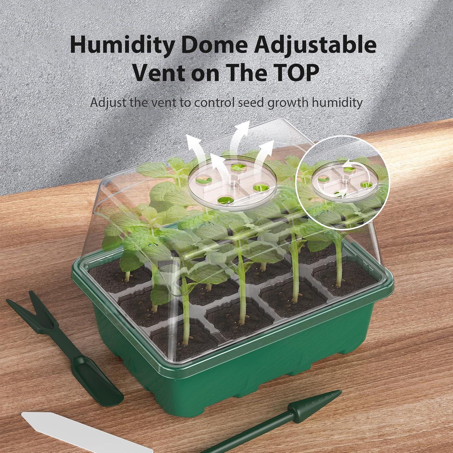 Bandeja para Iniciar Semillas POROLIR 10PCS Verde 12 Celdas