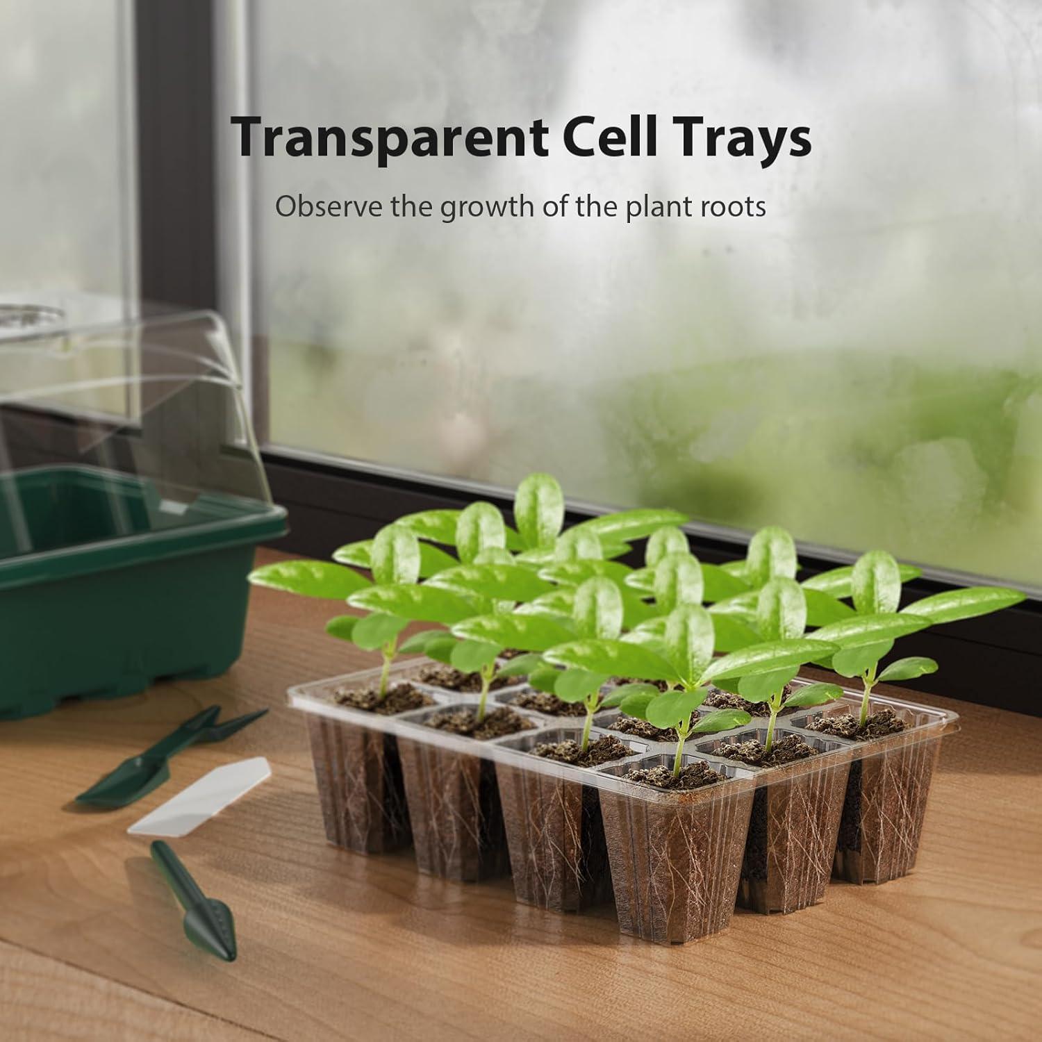 Bandeja para Iniciar Semillas POROLIR 10PCS Verde 12 Celdas