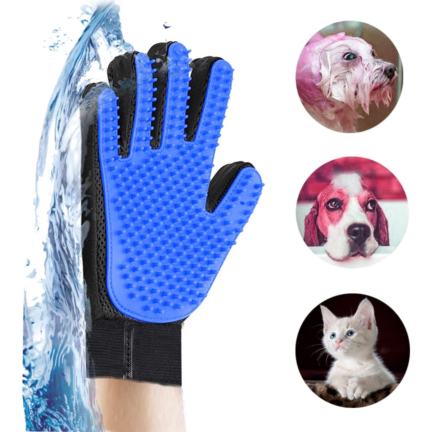 Guante de Aseo para Mascotas Genérico Azul - 2 Piezas