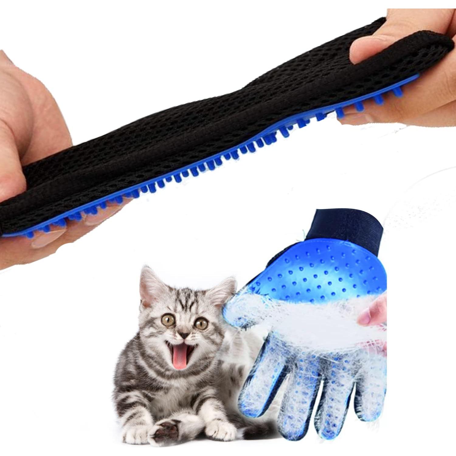 Guante de Aseo para Mascotas Genérico Azul - 2 Piezas