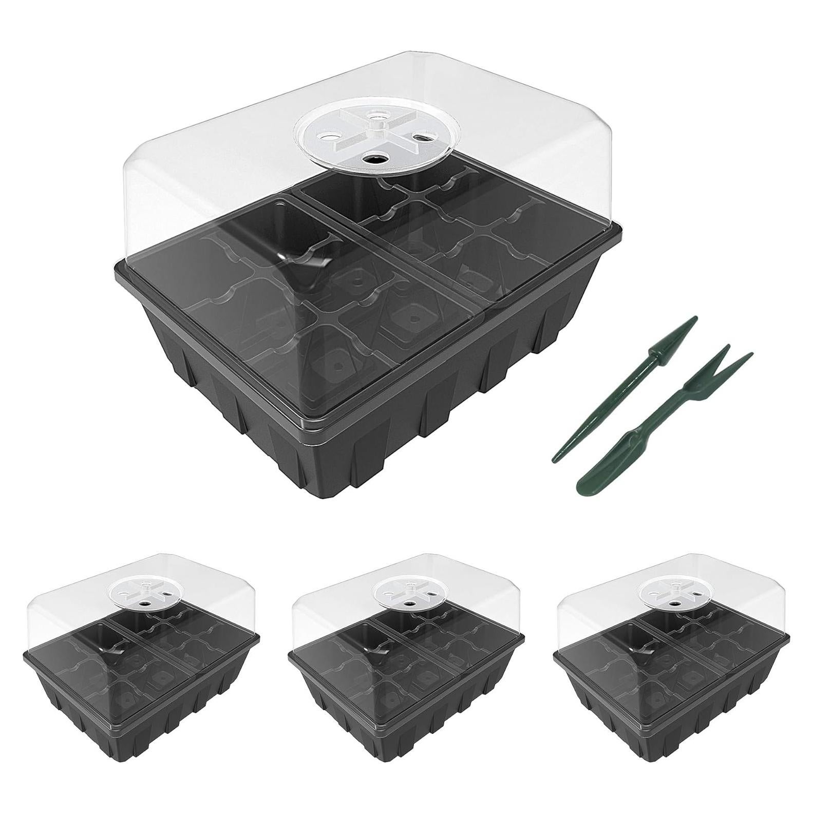 Kit de Inicio de Semillas Gardzen 3-Pack con Tapa Ajustable