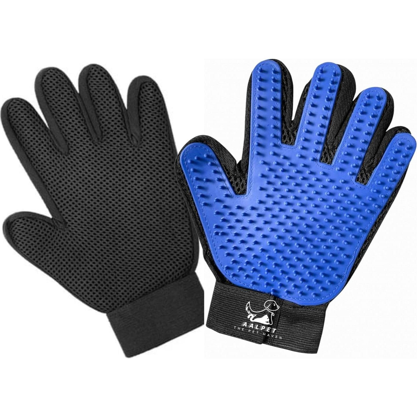 Guante de Aseo para Mascotas AALPET - Lavado y Masaje Azul