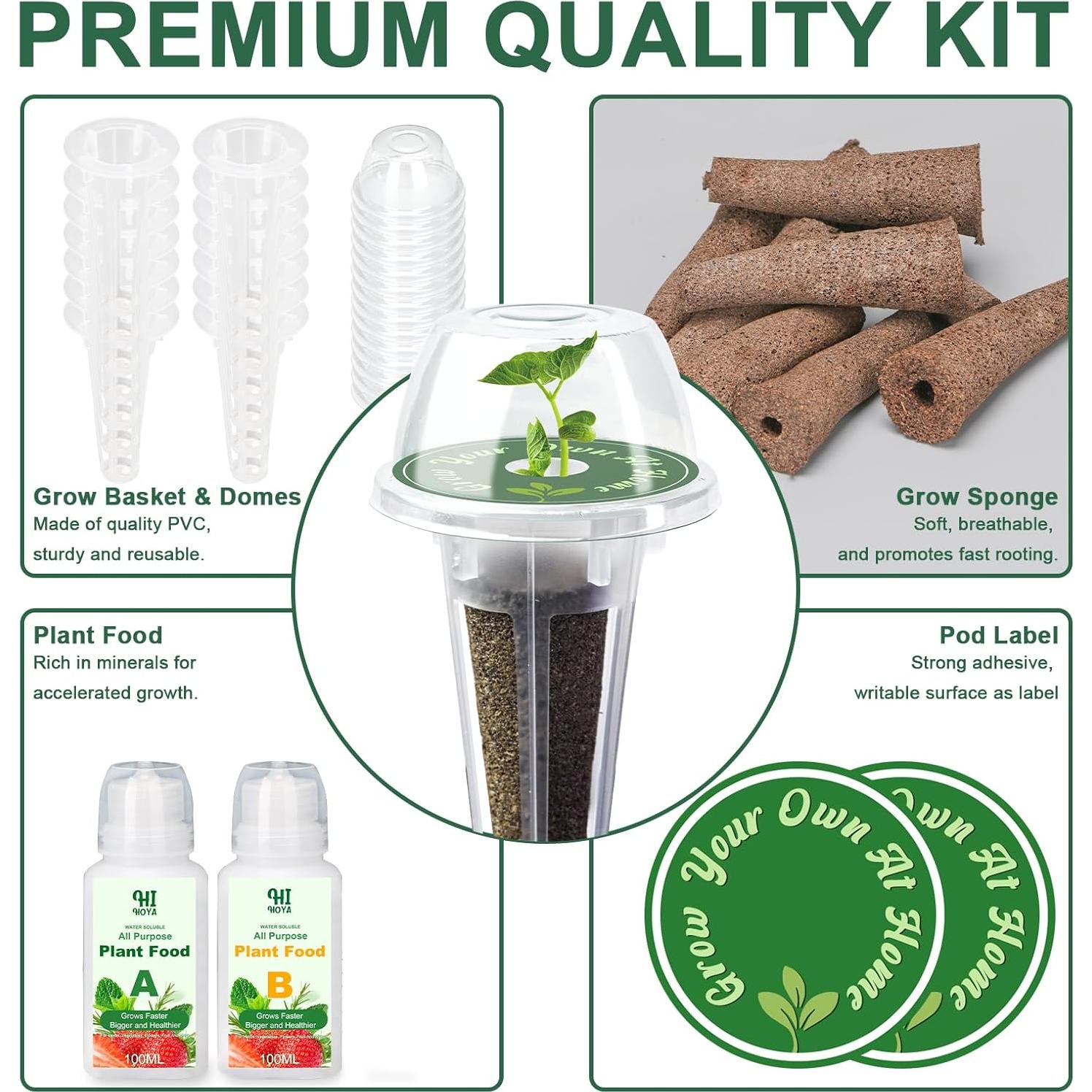 Kit de Cápsulas de Semillas de Hierbas Gourmet HiHOYA 14 Unidades