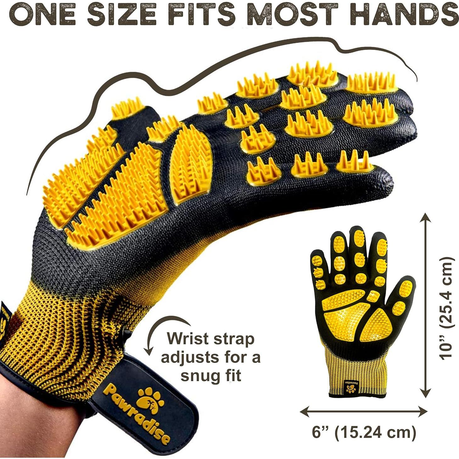 Guantes de Aseo Pawradise para Mascotas - Eliminador de Pelo