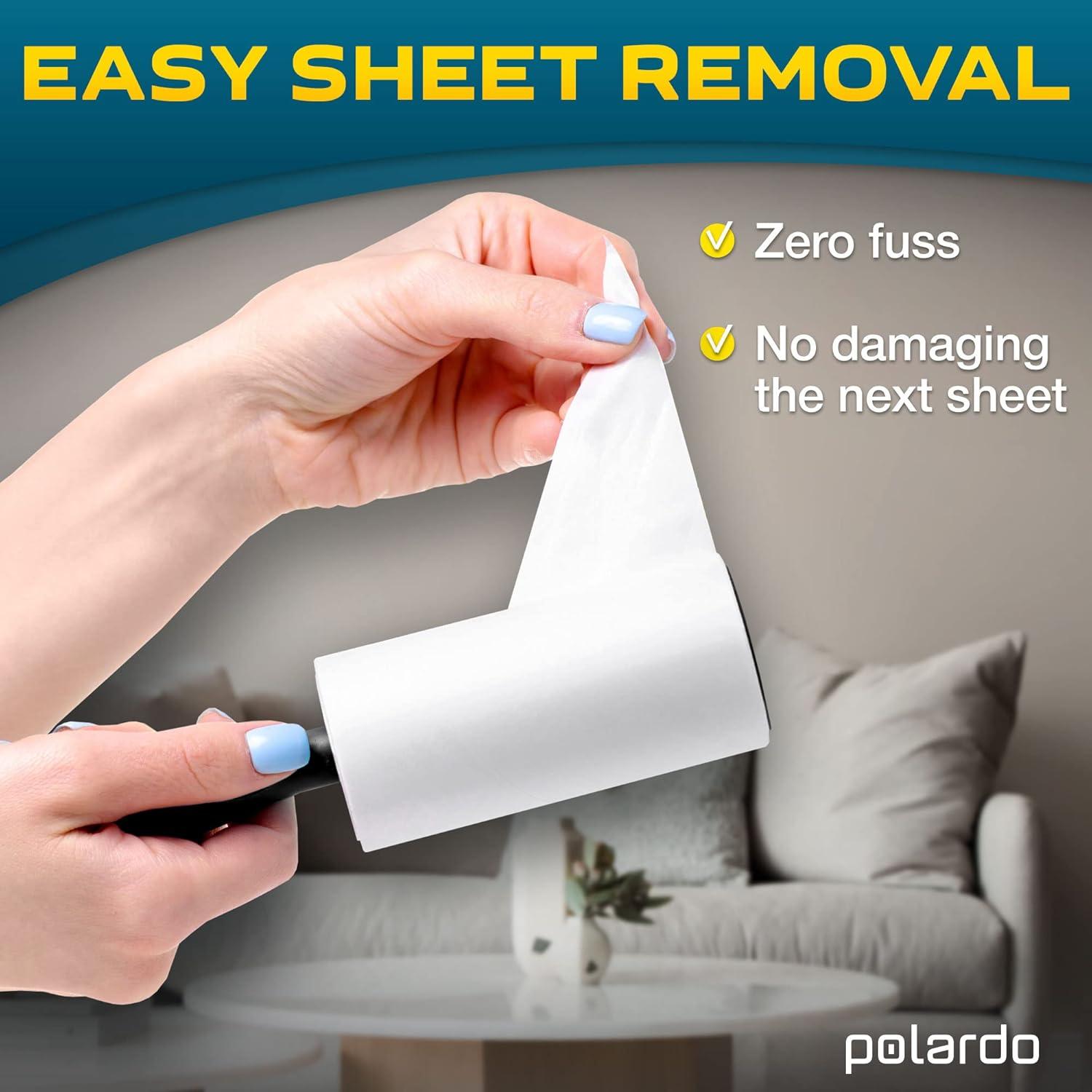 Rodillos para Pelusa Polardo - 5 Pcs, 450 Hojas Pegajosas