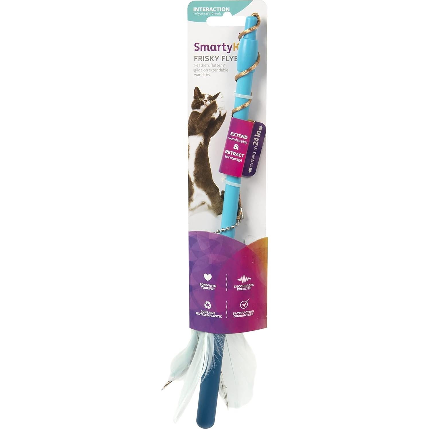 Juguete Interactivo para Gatos SmartyKat Frisky Flyer 61 cm Azul