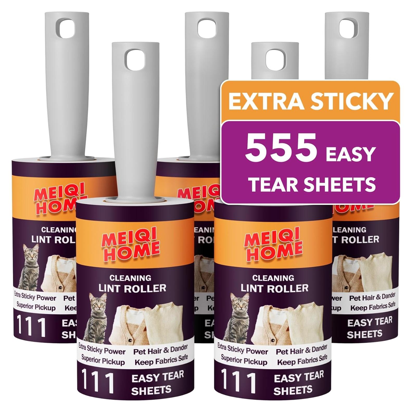 Rodillos Quitapelos para Mascotas MEIQIHOME 5 Mangos 555 Hojas