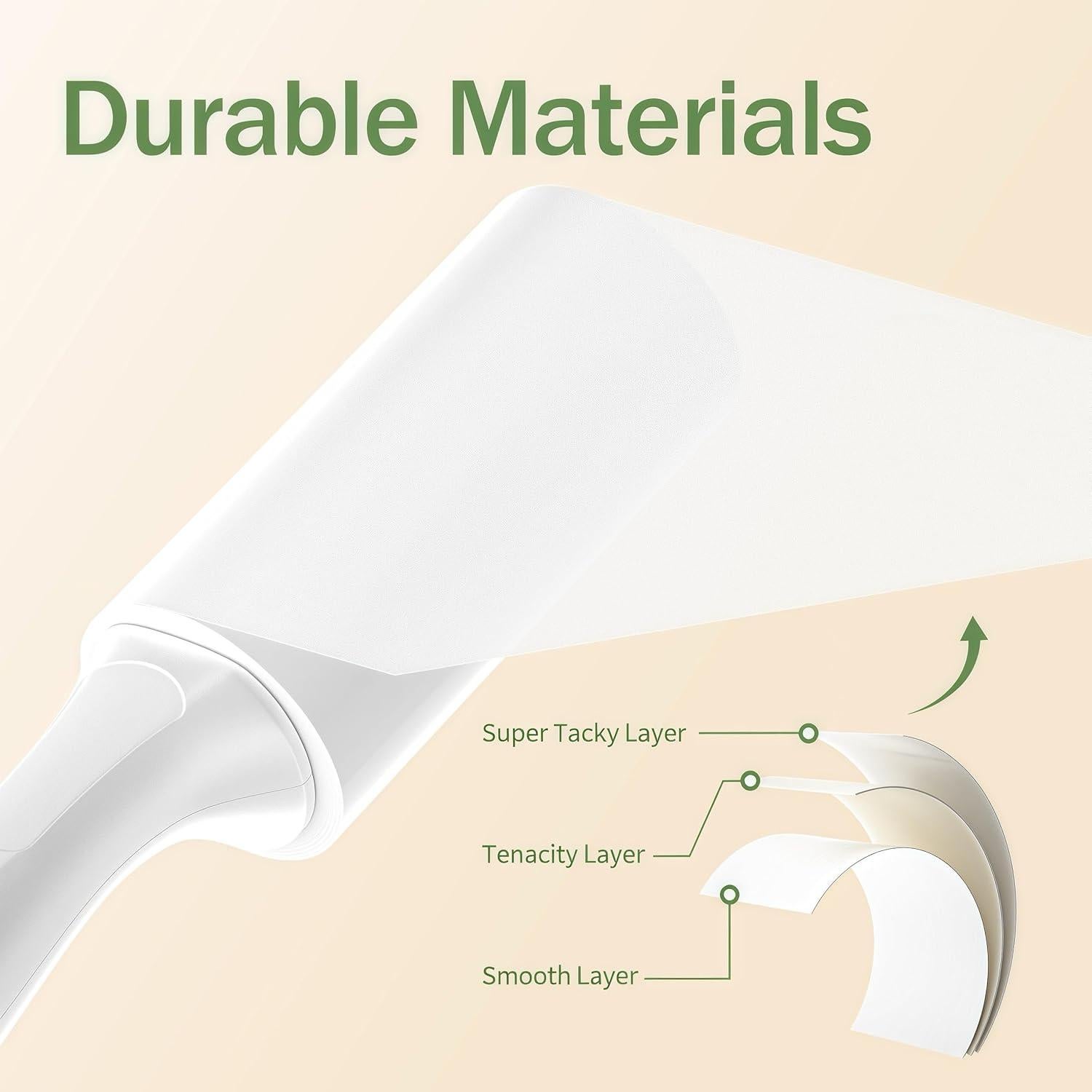 Rodillo Adhesivo Extra Pegajoso Beitophome 800 Hojas 4 Mangos