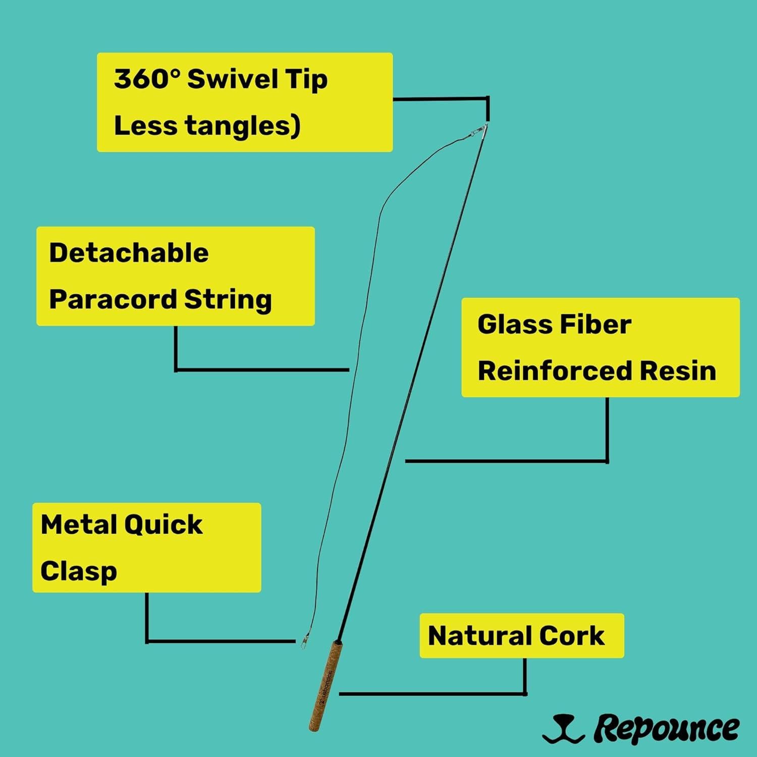 Bastón Eterno Repounce - Varita de Juguete para Gatos 91.4 cm