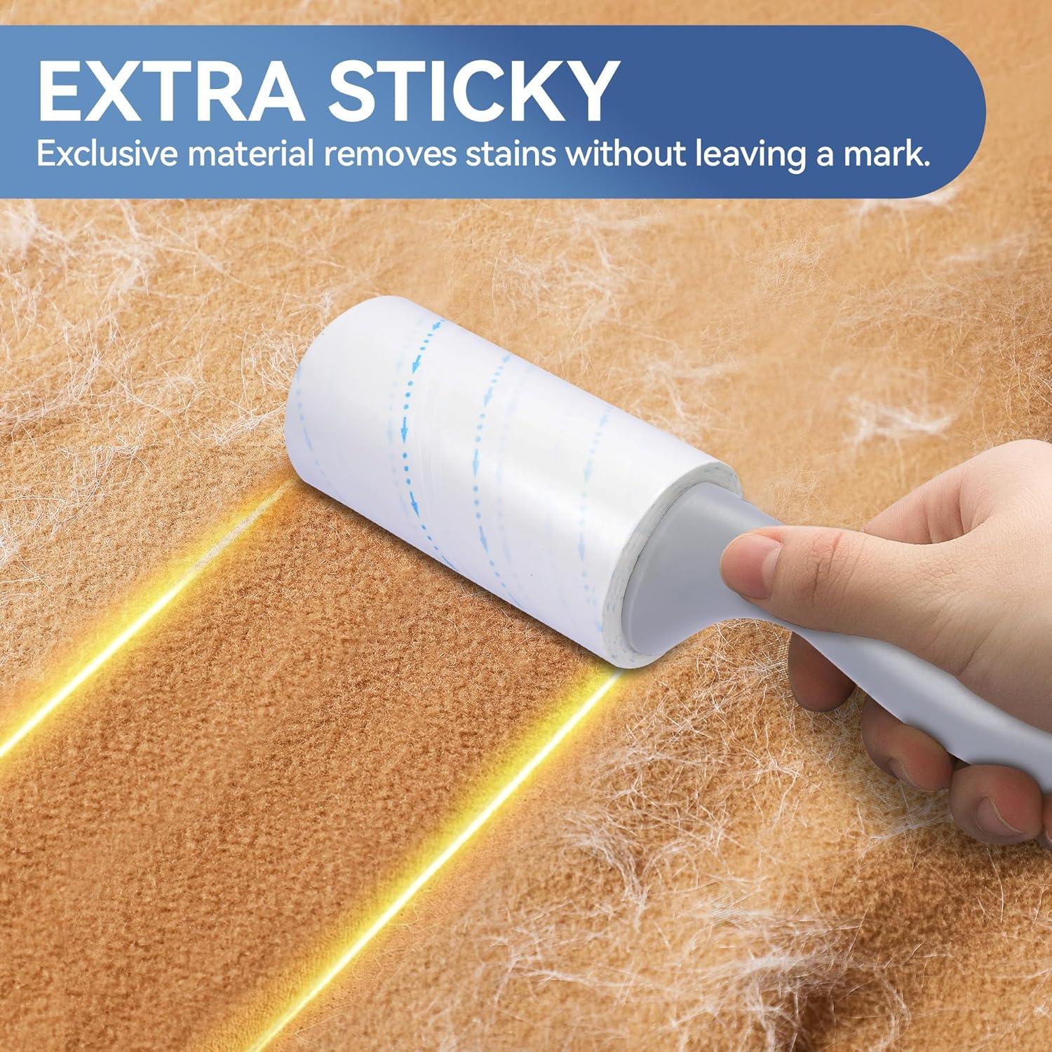 Rodillo de Pelusa Extra Pegajoso Humanzee - 440 Hojas y 2 Mangos