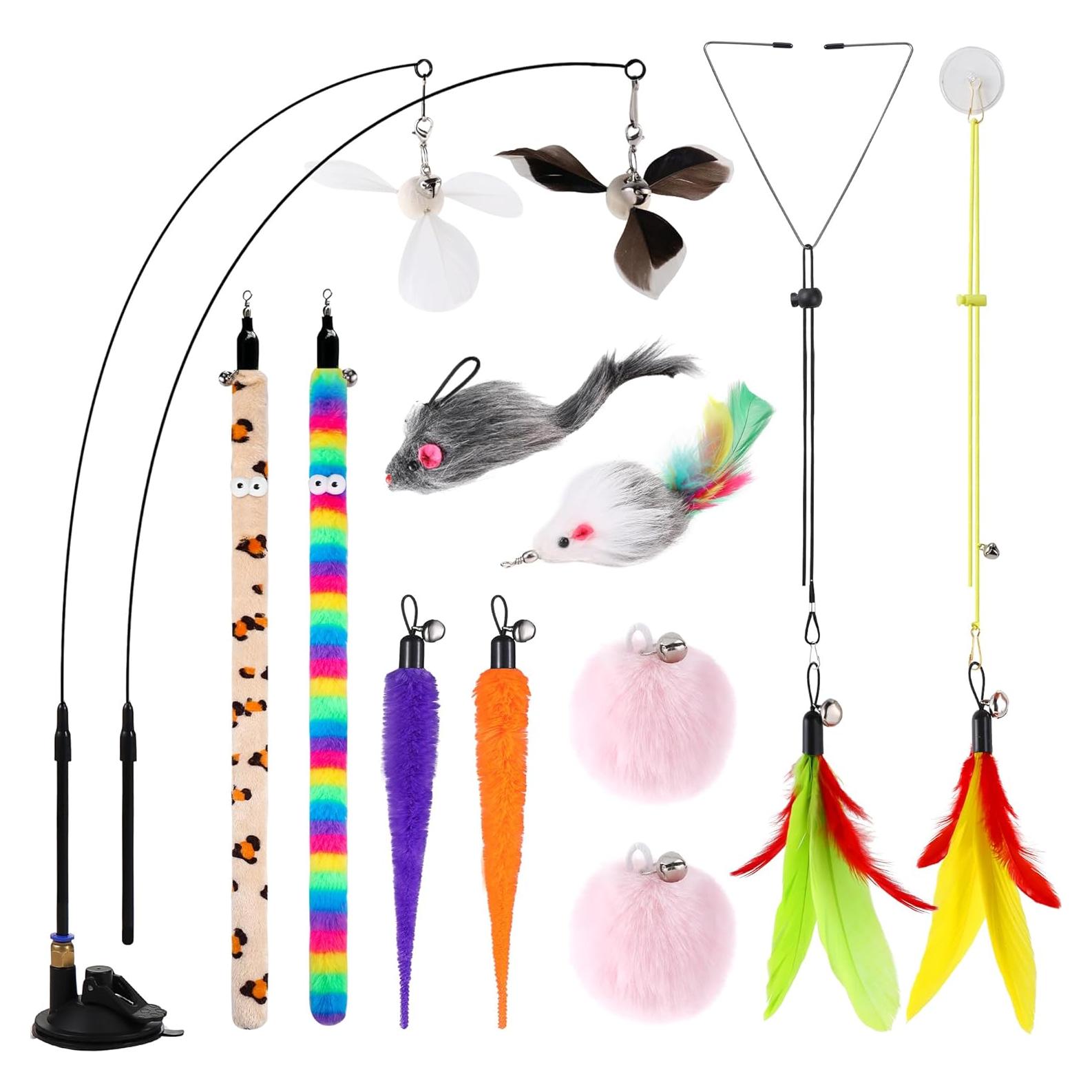 Juguetes Interactivos para Gatos Soarer 4 en 1 - 12 Piezas