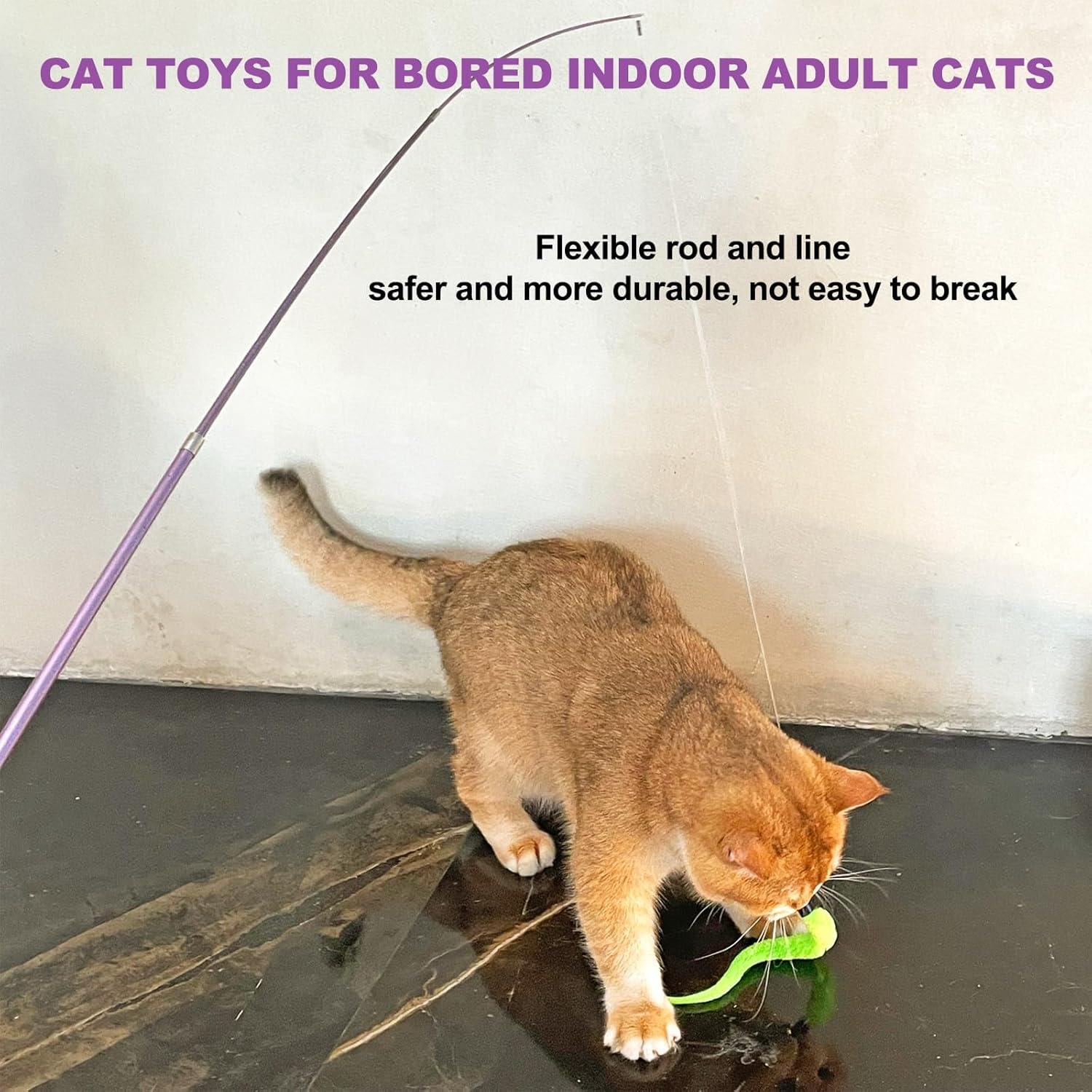 Juguete Interactivo para Gatos ZeyZoo 11PCS Varitas y Accesorios