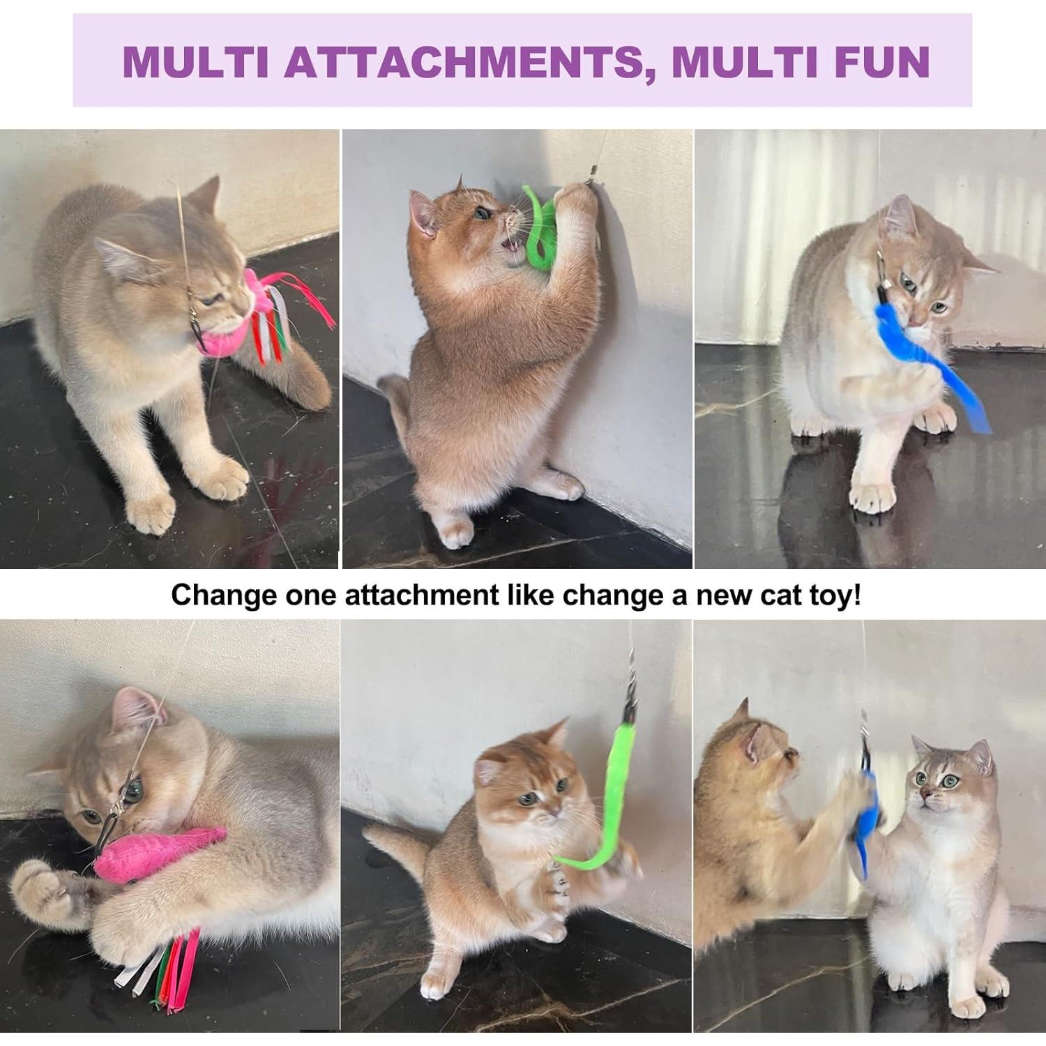 Juguete Interactivo para Gatos ZeyZoo 11PCS Varitas y Accesorios