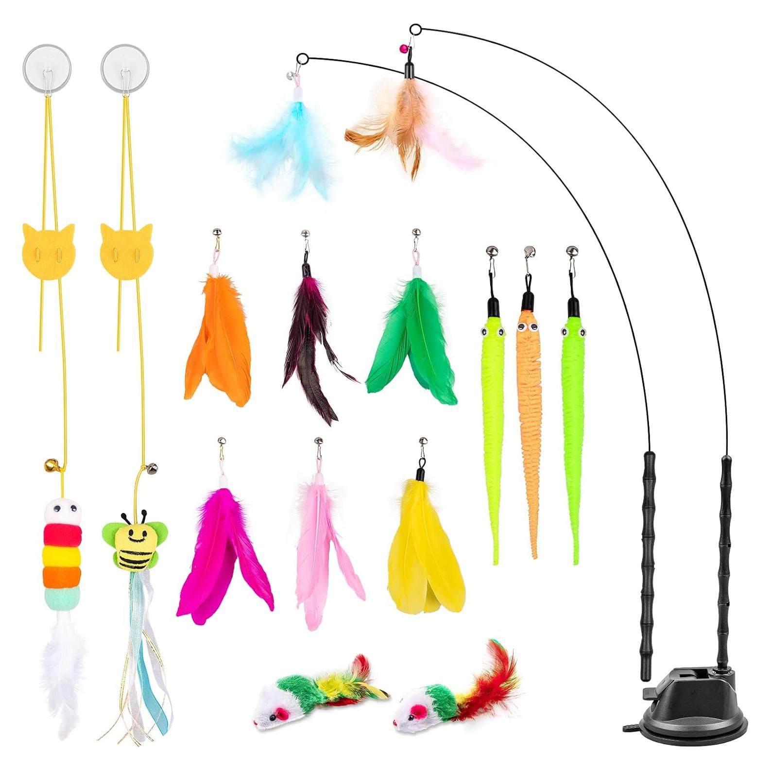 Juguete de Varita para Gatos Depets - 15 Piezas Interactivas