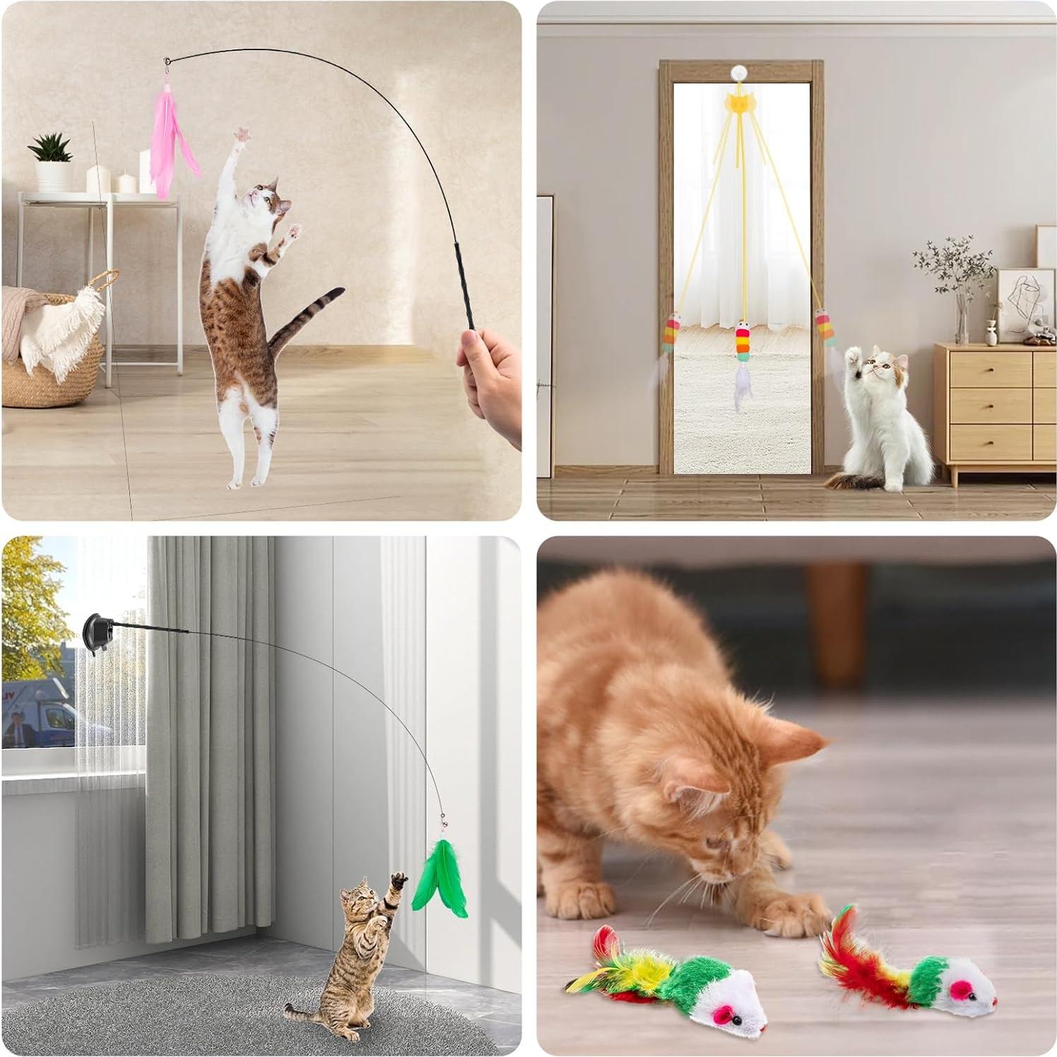 Juguete de Varita para Gatos Depets - 15 Piezas Interactivas