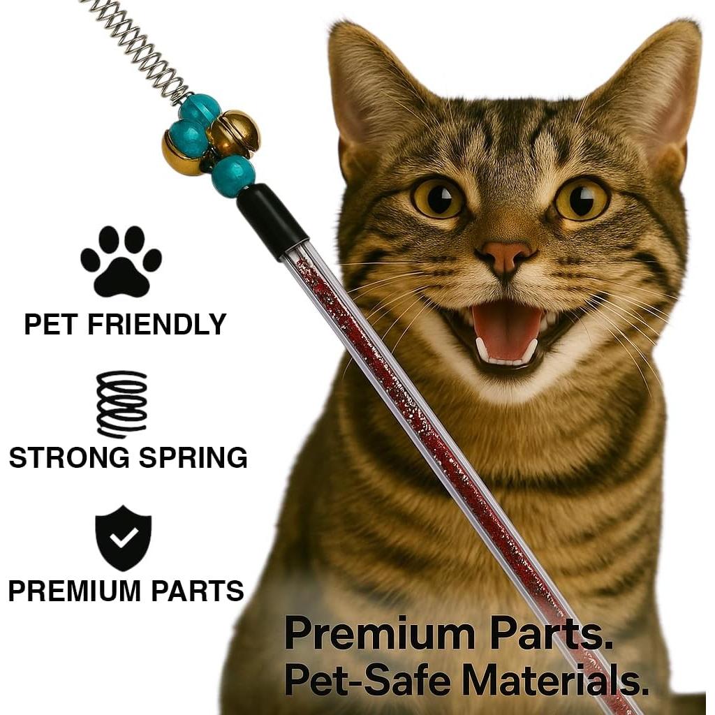 Set de Juguetes Interactivos para Gatos Paws Power - 5 Varitas con Plumas