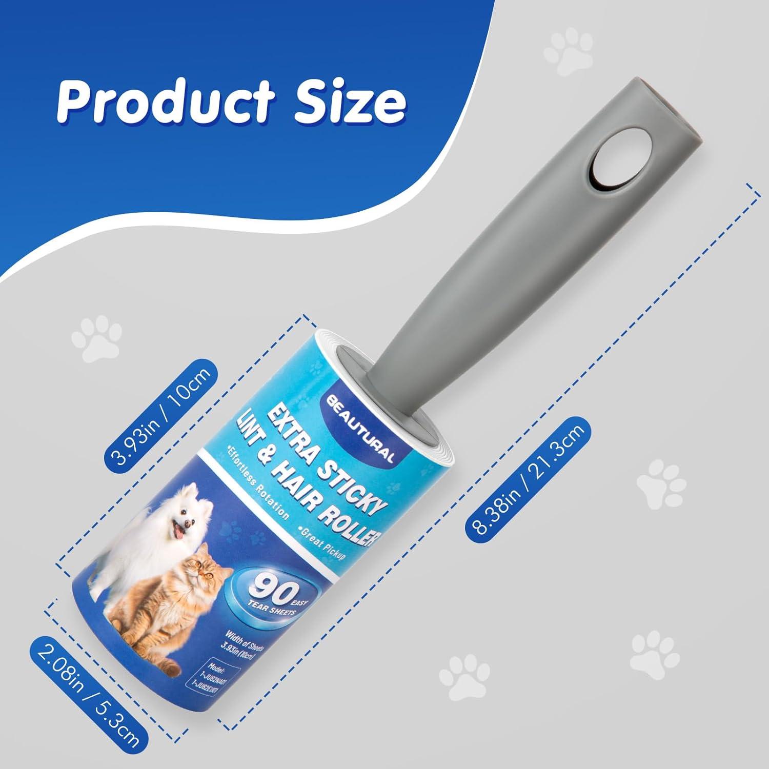 Rodillo para Pelusa BEAUTURAL 360 Hojas Extra Pegajoso