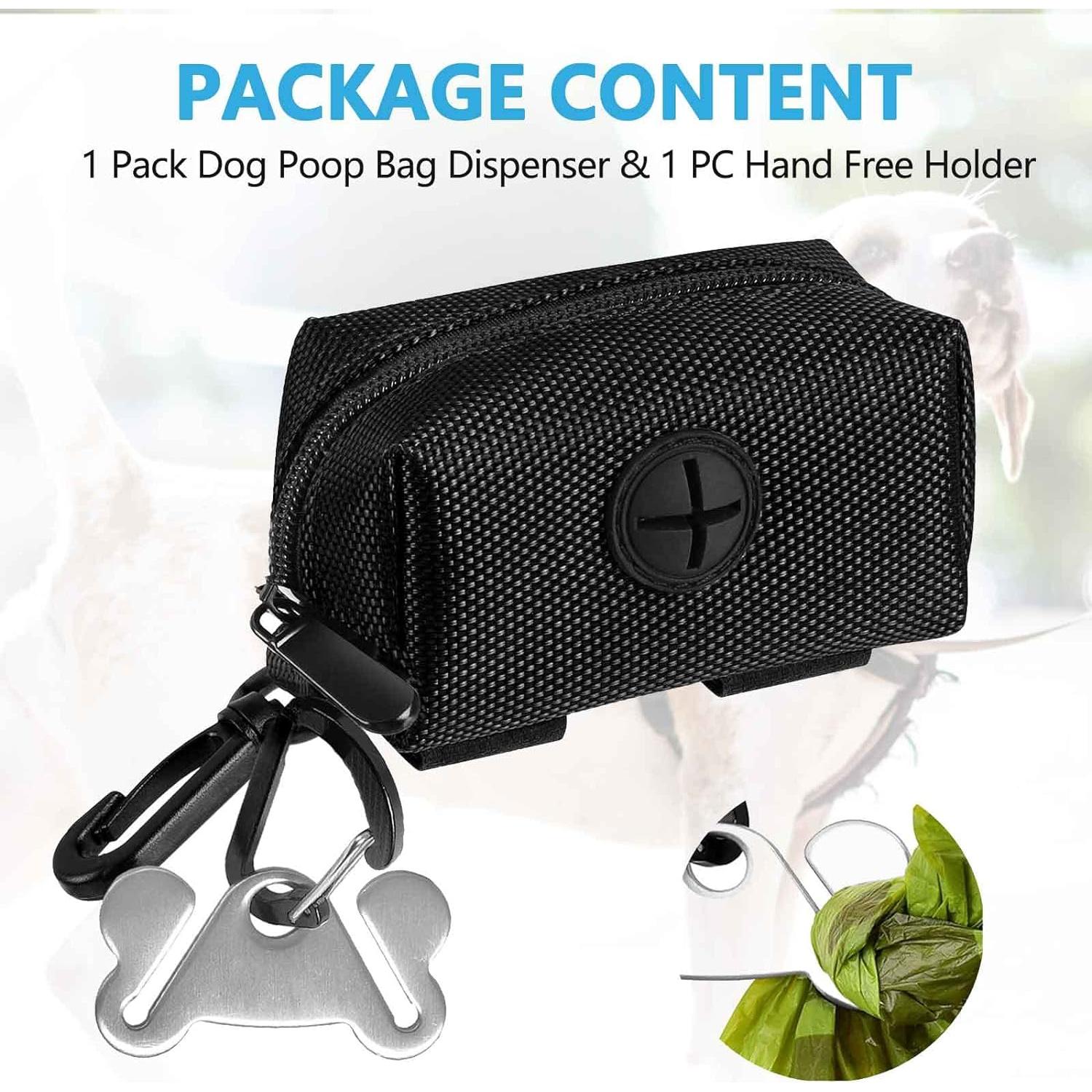 Dispensador de bolsas de caca de perro Hilihali Negro